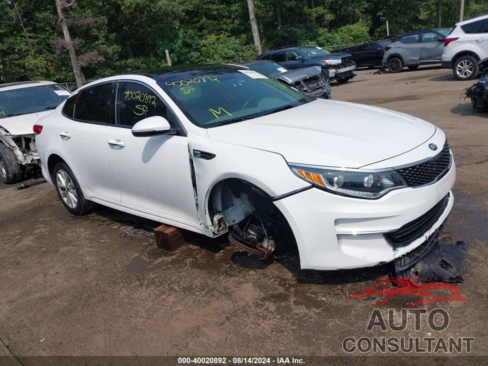 KIA OPTIMA 2016 - 5XXGU4L30GG001383