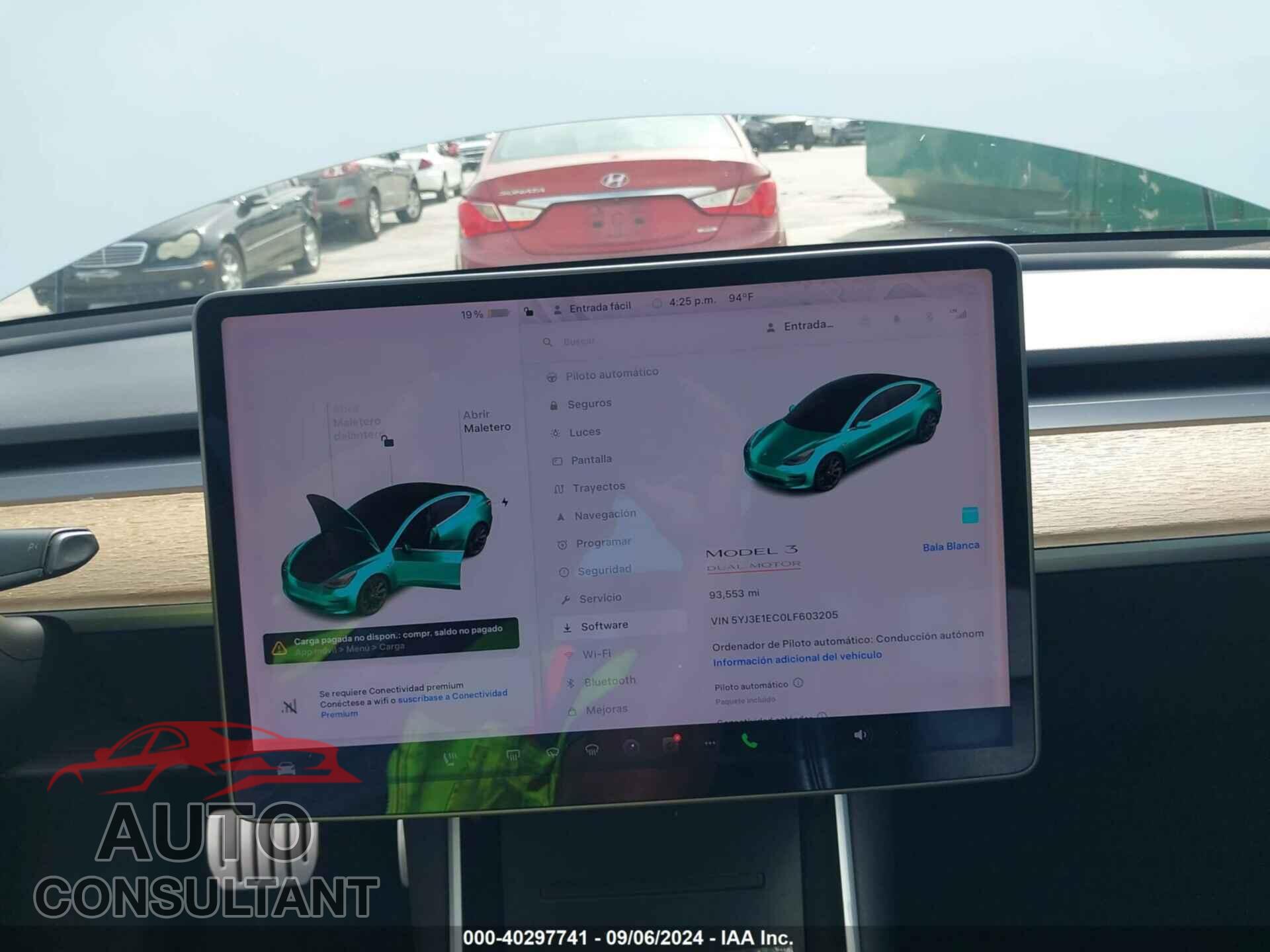 TESLA MODEL 3 2020 - 5YJ3E1EC0LF603205