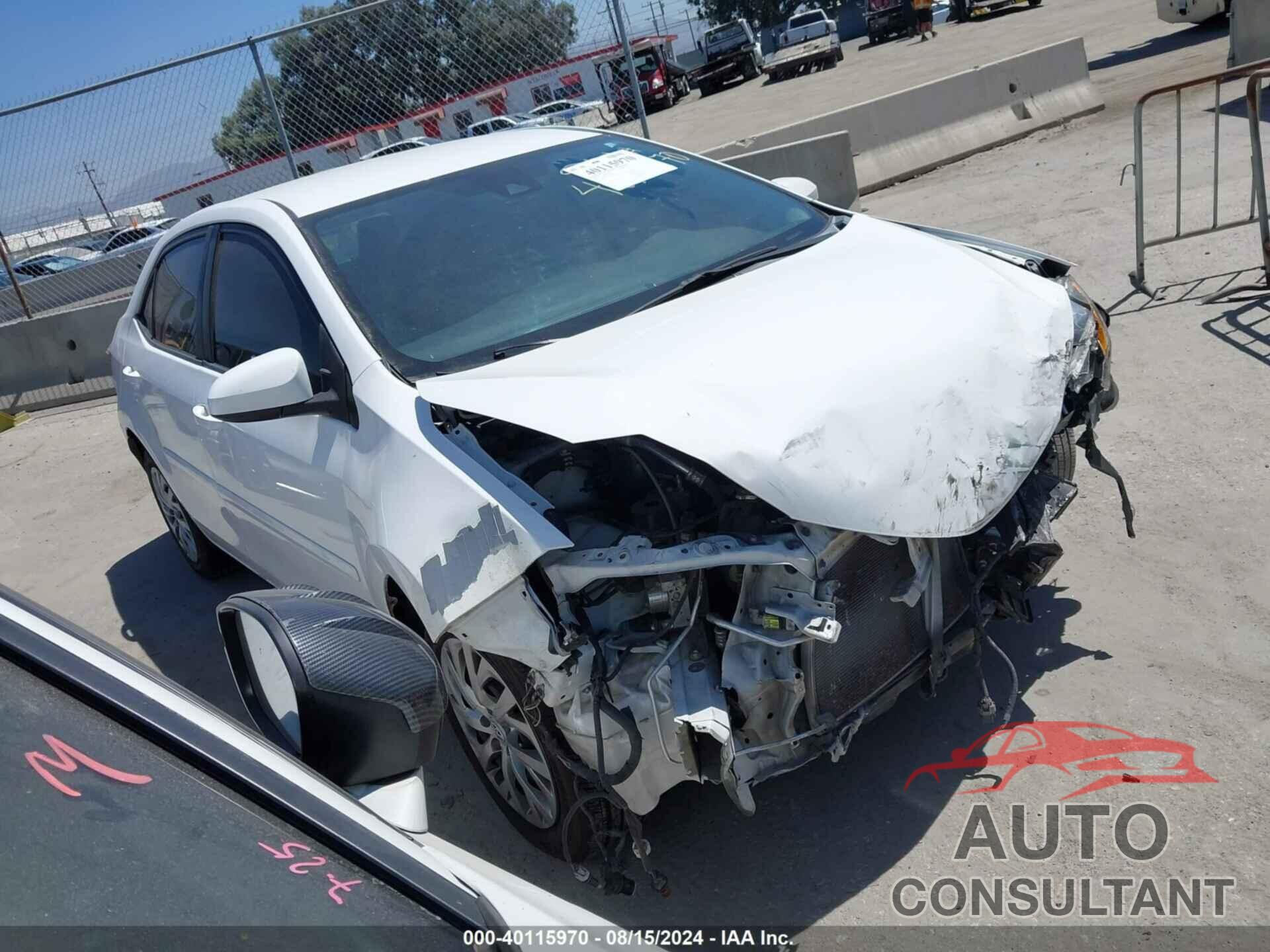 TOYOTA COROLLA 2017 - 2T1BURHE8HC940503