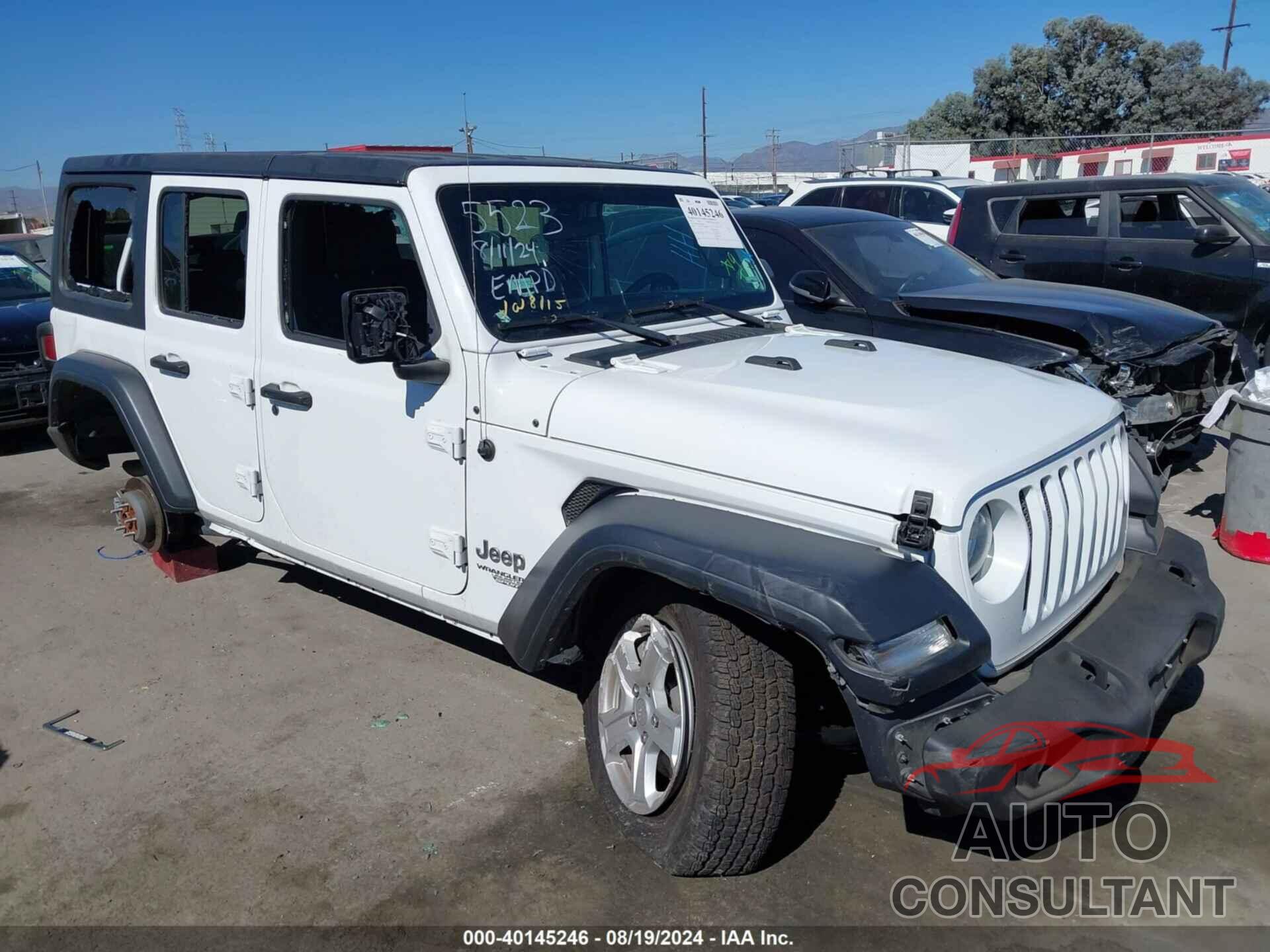 JEEP WRANGLER UNLIMITED 2019 - 1C4HJXDN4KW622549