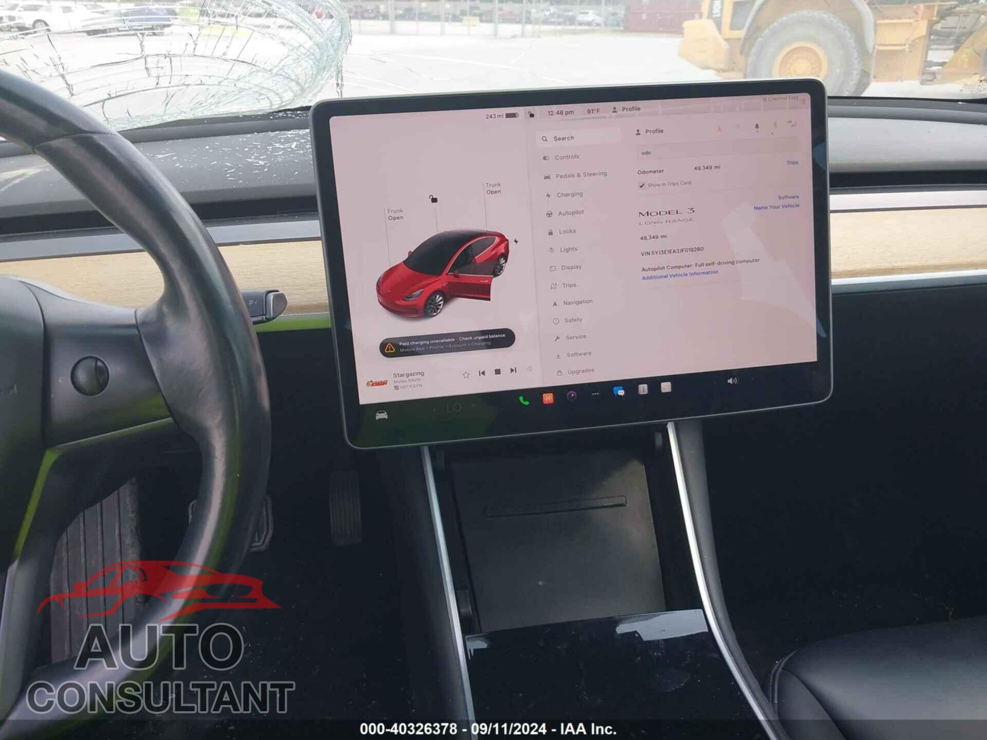TESLA MODEL 3 2018 - 5YJ3E1EA3JF019280