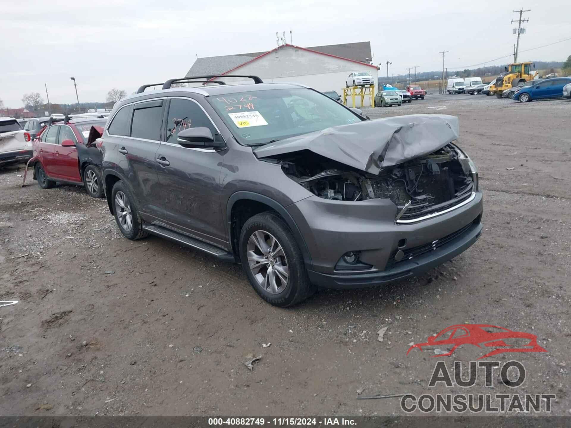 TOYOTA HIGHLANDER 2015 - 5TDJKRFH5FS154497