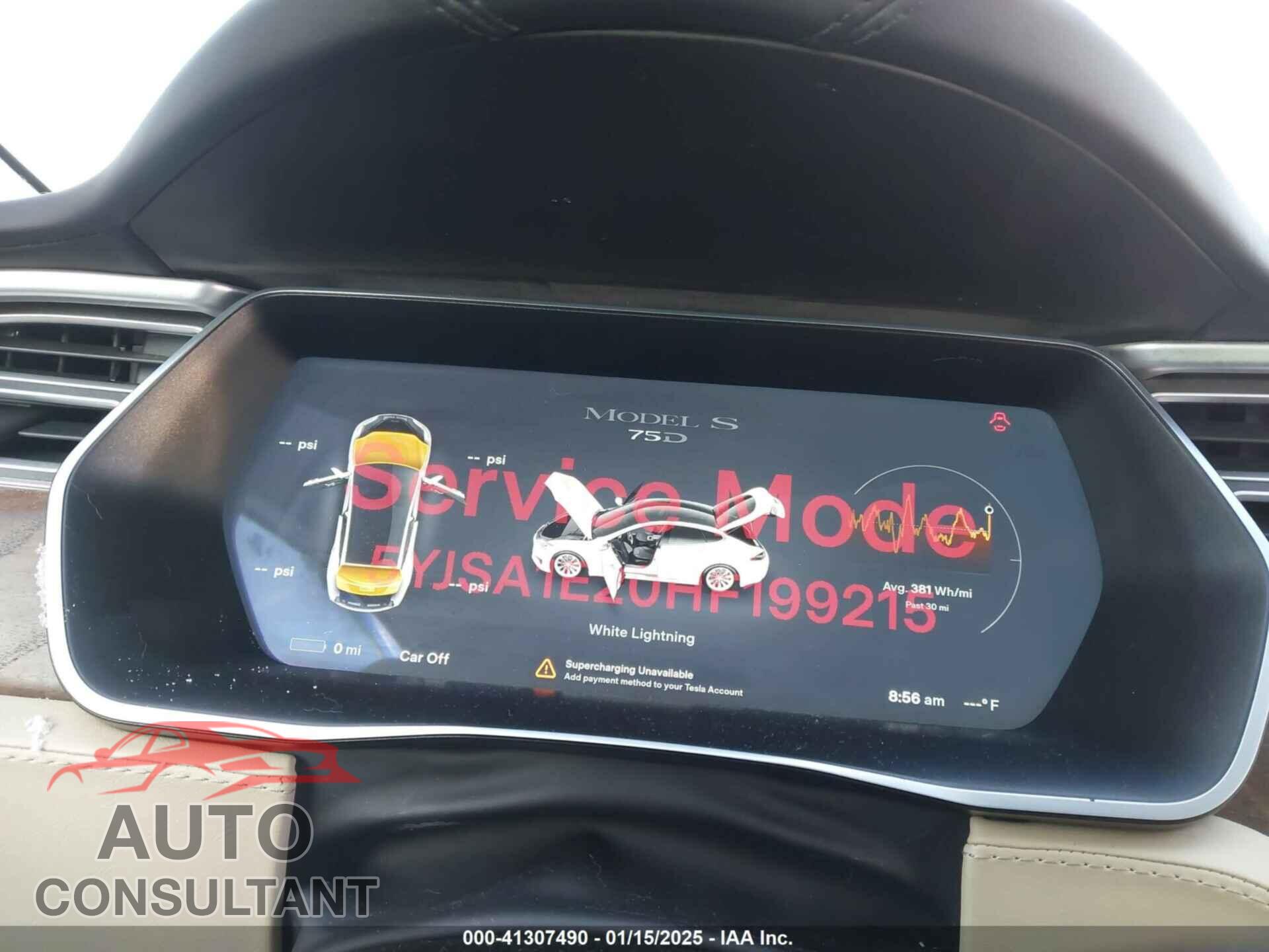 TESLA MODEL S 2017 - 5YJSA1E20HF199215