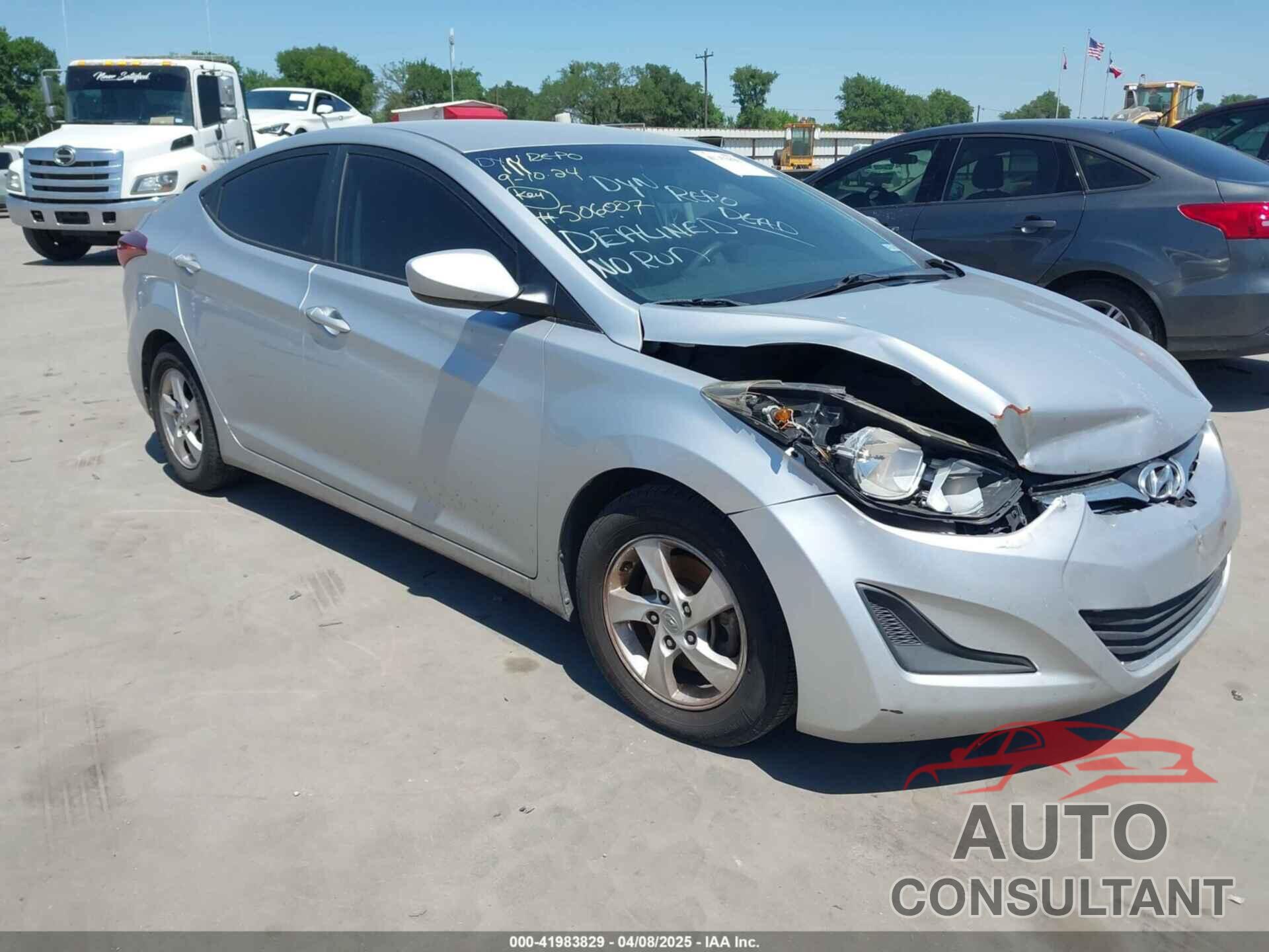 HYUNDAI ELANTRA 2014 - 5NPDH4AE3EH506007