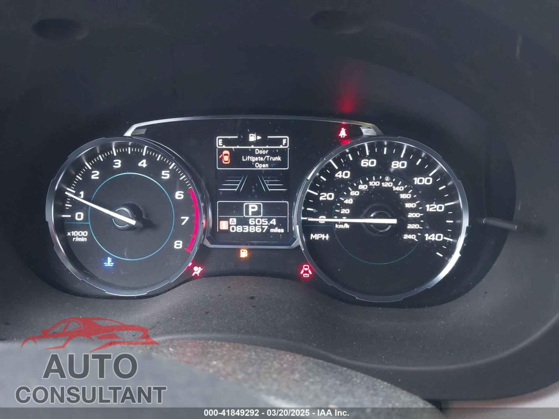 SUBARU FORESTER 2018 - JF2SJAGC0JH495400