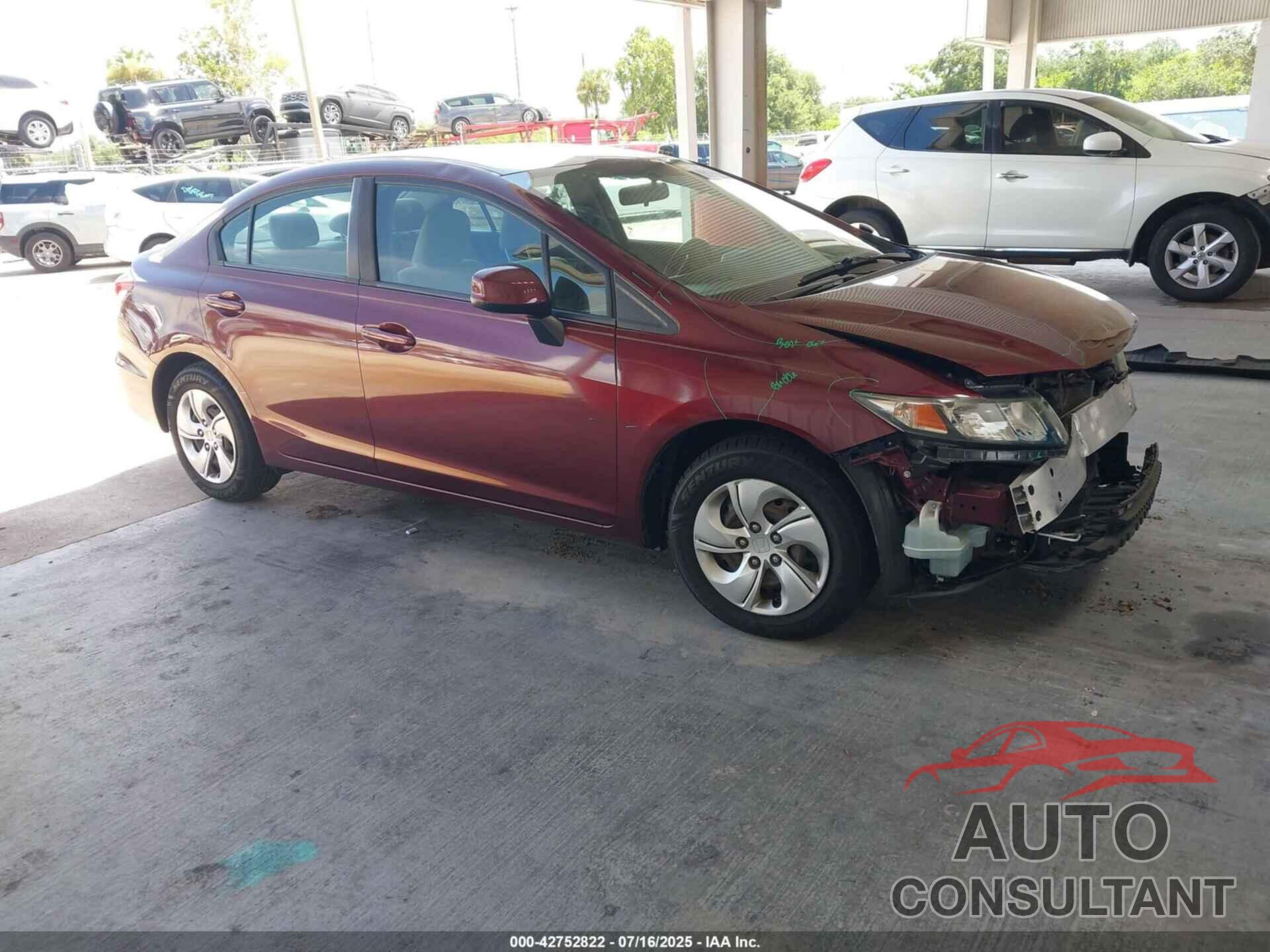 HONDA CIVIC 2013 - 19XFB2F55DE045497