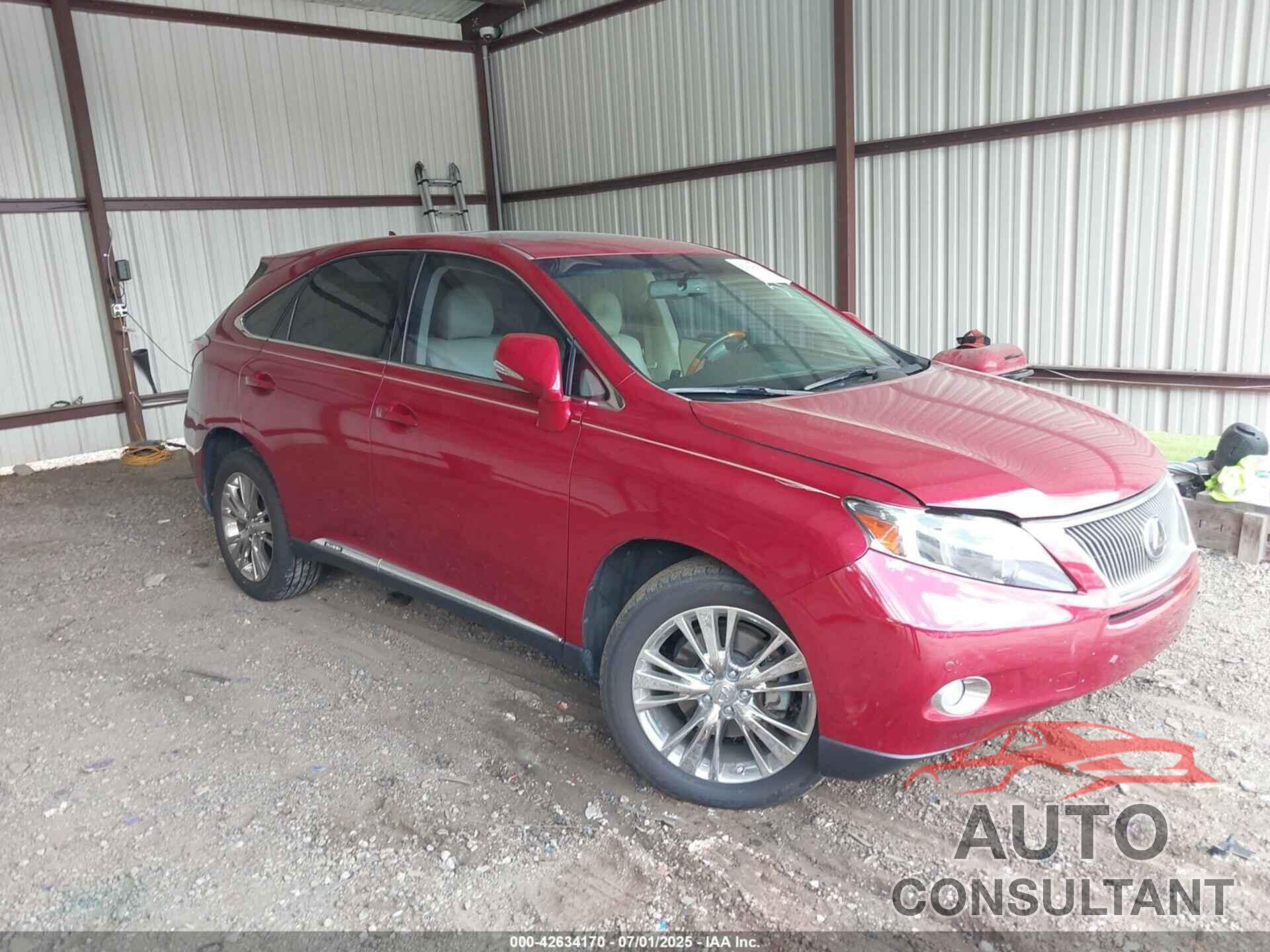 LEXUS RX 450H 2011 - JTJZB1BA0B2405776