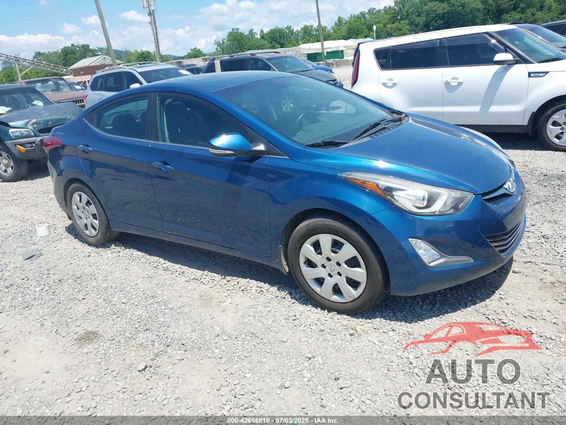 HYUNDAI ELANTRA 2015 - KMHDH4AH9FU304544