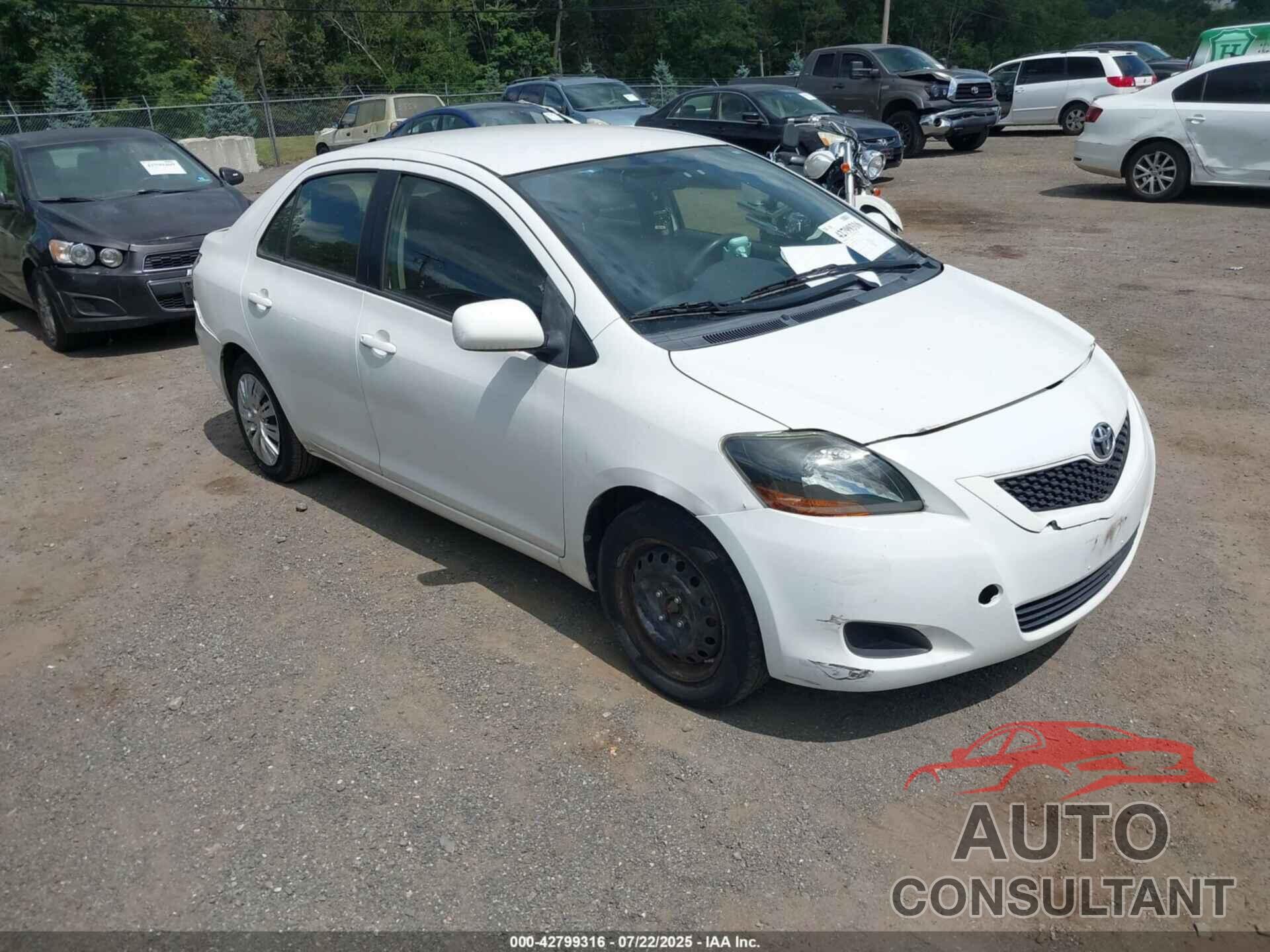 TOYOTA YARIS 2012 - JTDBT4K3XCL035629