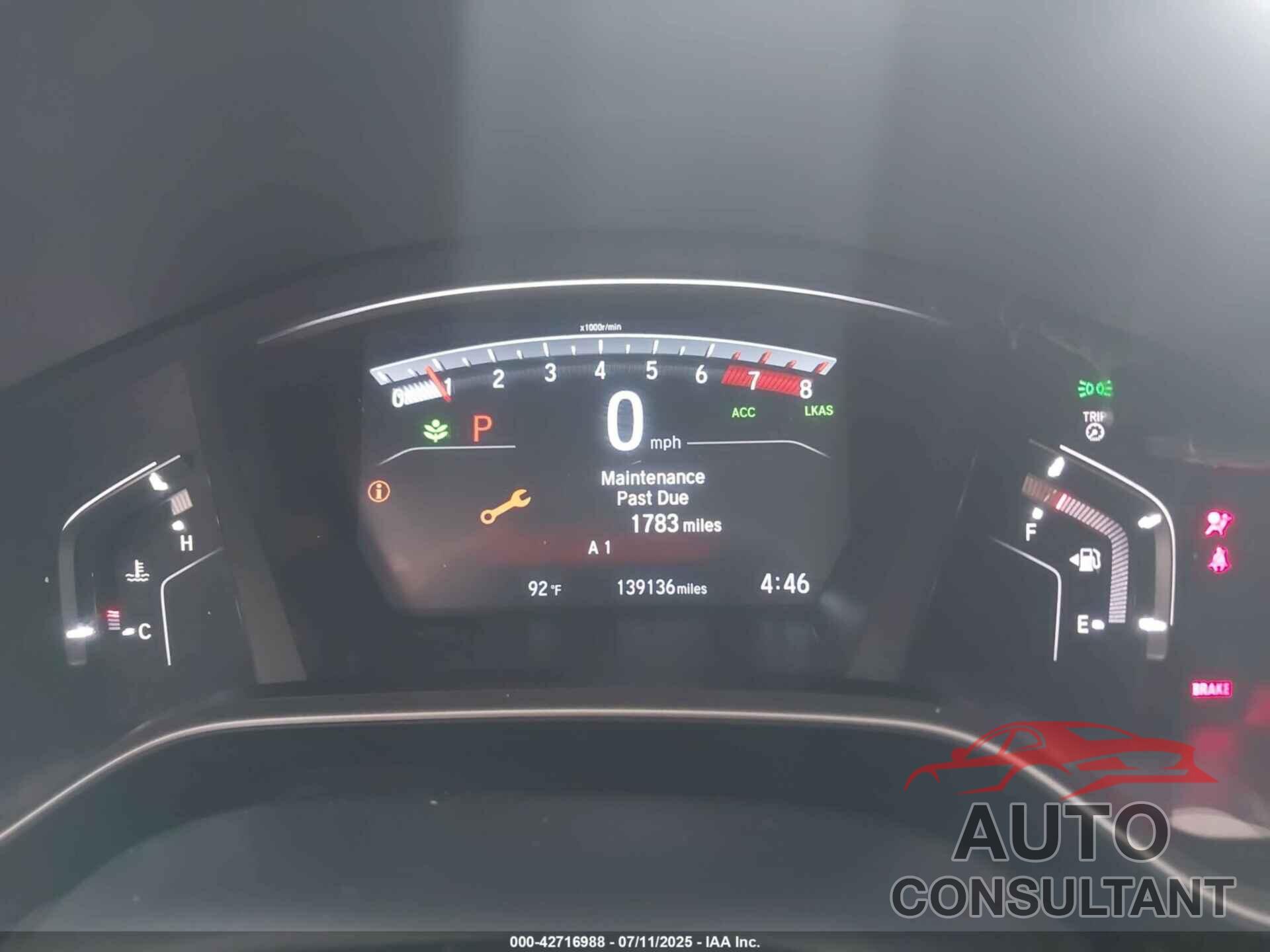 HONDA CR-V 2019 - 7FARW1H51KE020357