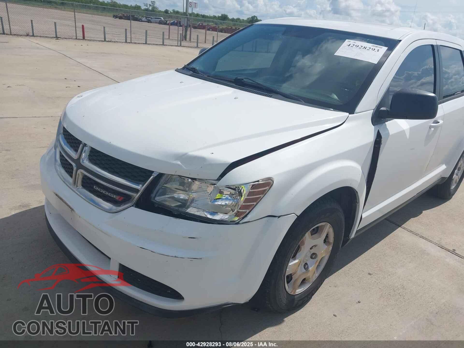 DODGE JOURNEY 2012 - 3C4PDCAB7CT296789