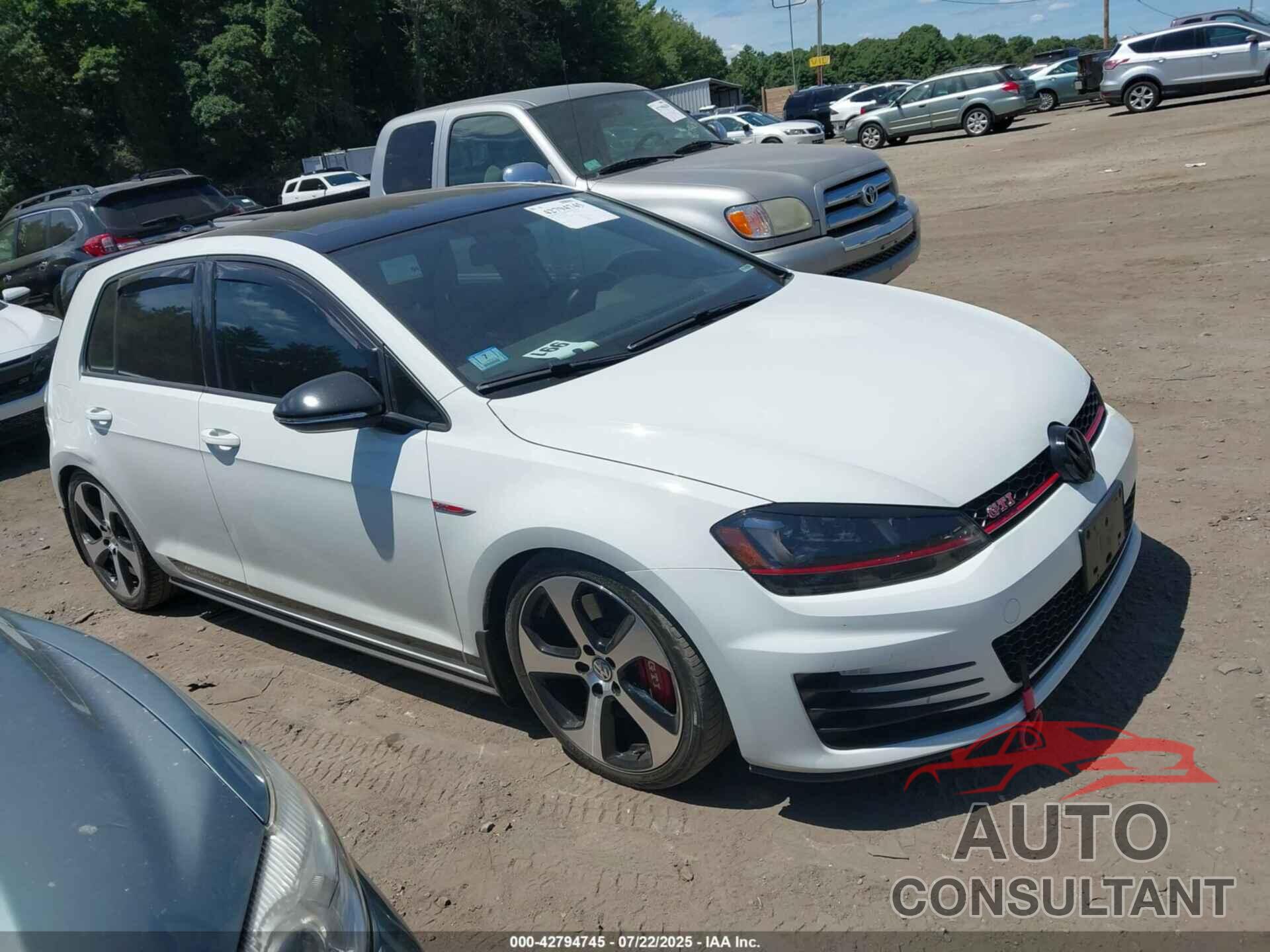 VOLKSWAGEN GOLF GTI 2017 - 3VW547AU2HM000642
