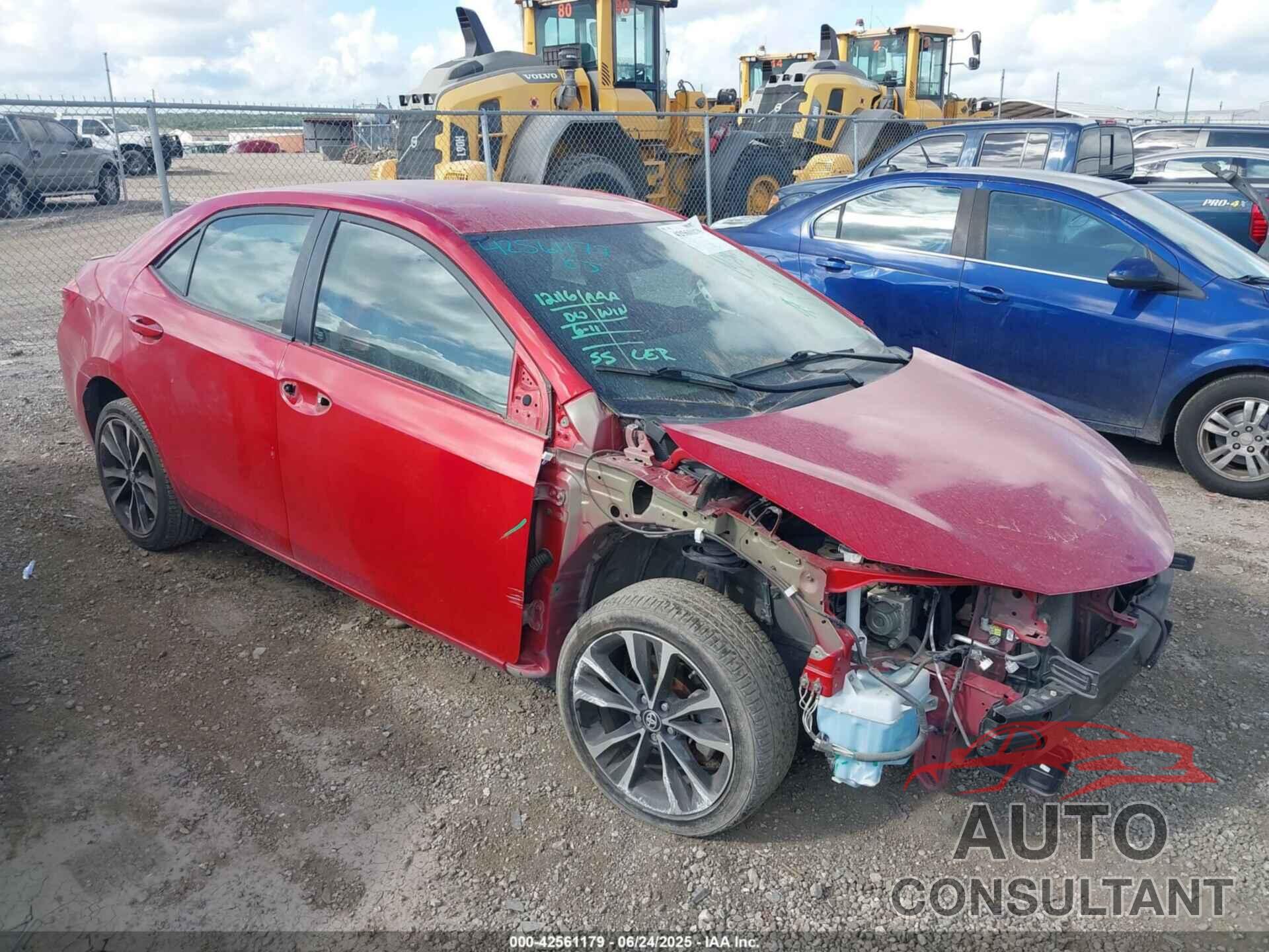 TOYOTA COROLLA 2017 - 2T1BURHE6HC831795