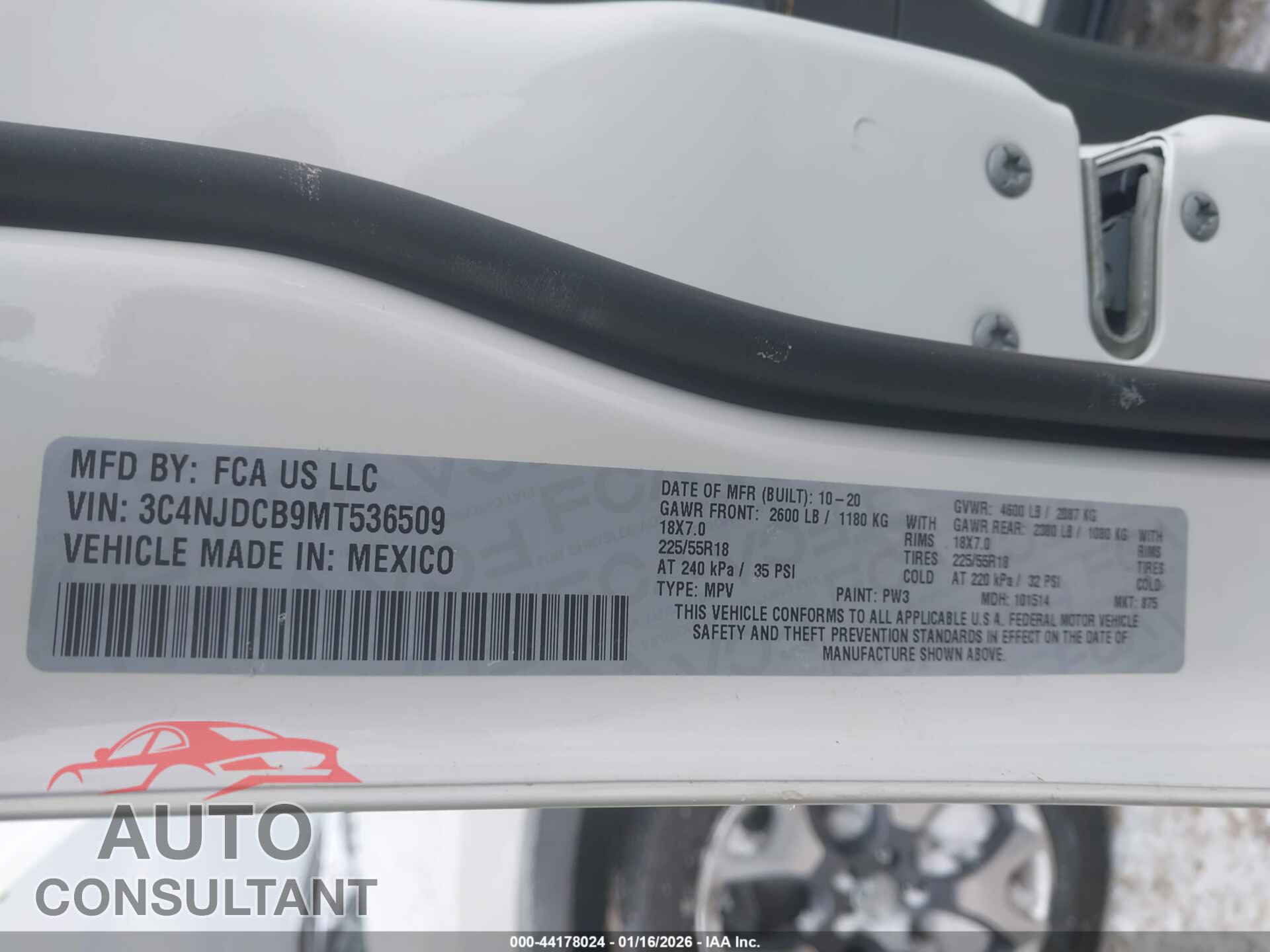 JEEP COMPASS 2021 - 3C4NJDCB9MT536509
