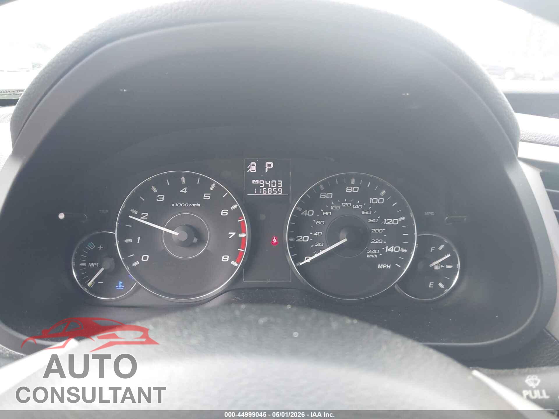 SUBARU OUTBACK 2012 - 4S4BRBCCXC3296062