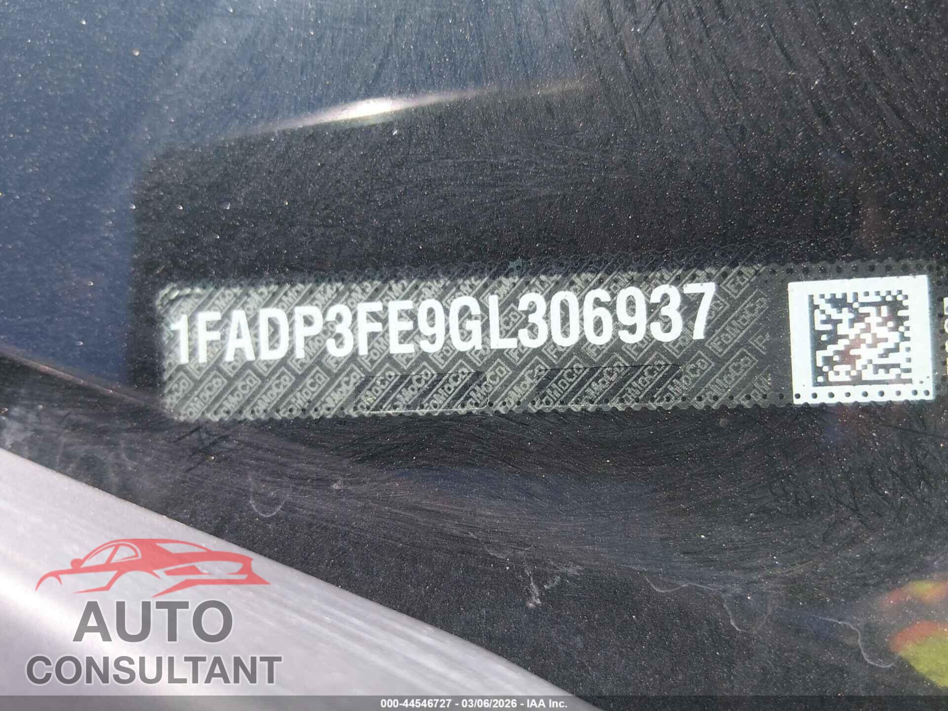 FORD FOCUS 2016 - 1FADP3FE9GL306937