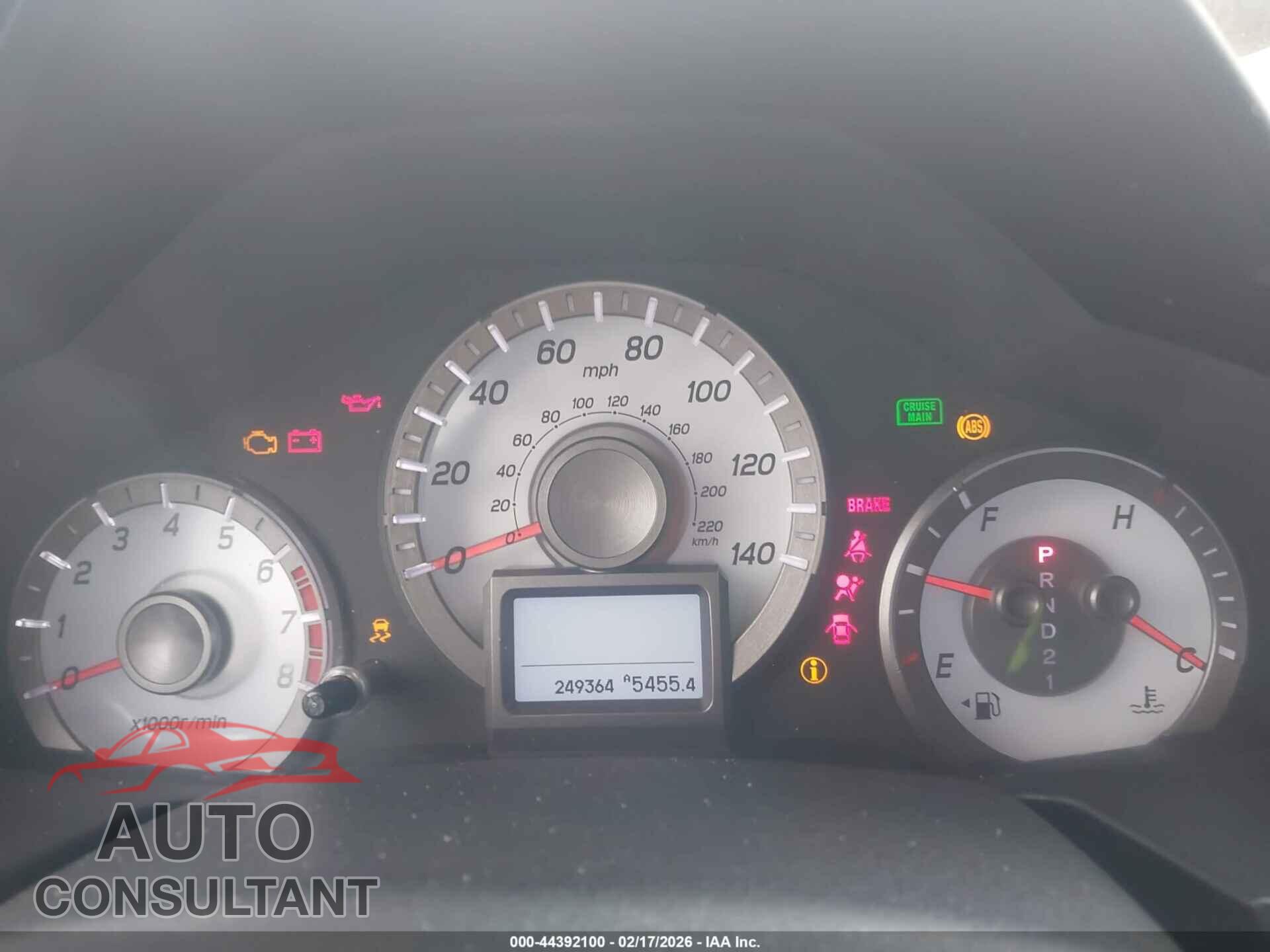 HONDA PILOT 2012 - 5FNYF3H97CB018104