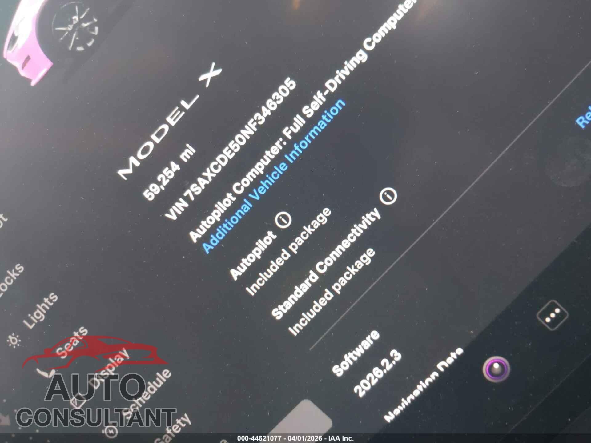 TESLA MODEL X 2022 - 7SAXCDE50NF346305