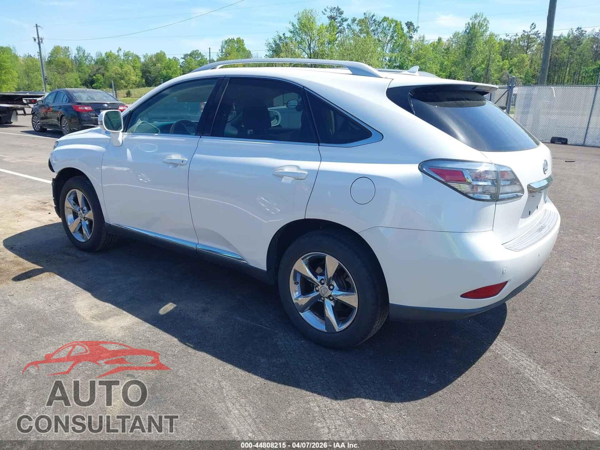 LEXUS RX 350 2012 - 2T2BK1BA7CC140762