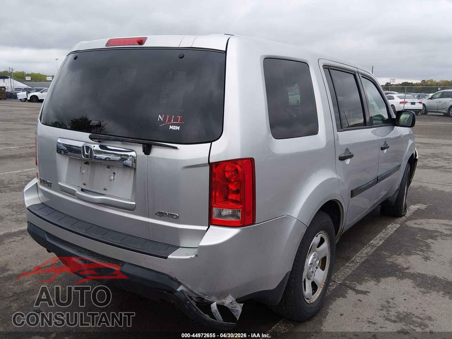 HONDA PILOT 2012 - 5FNYF4H27CB022534