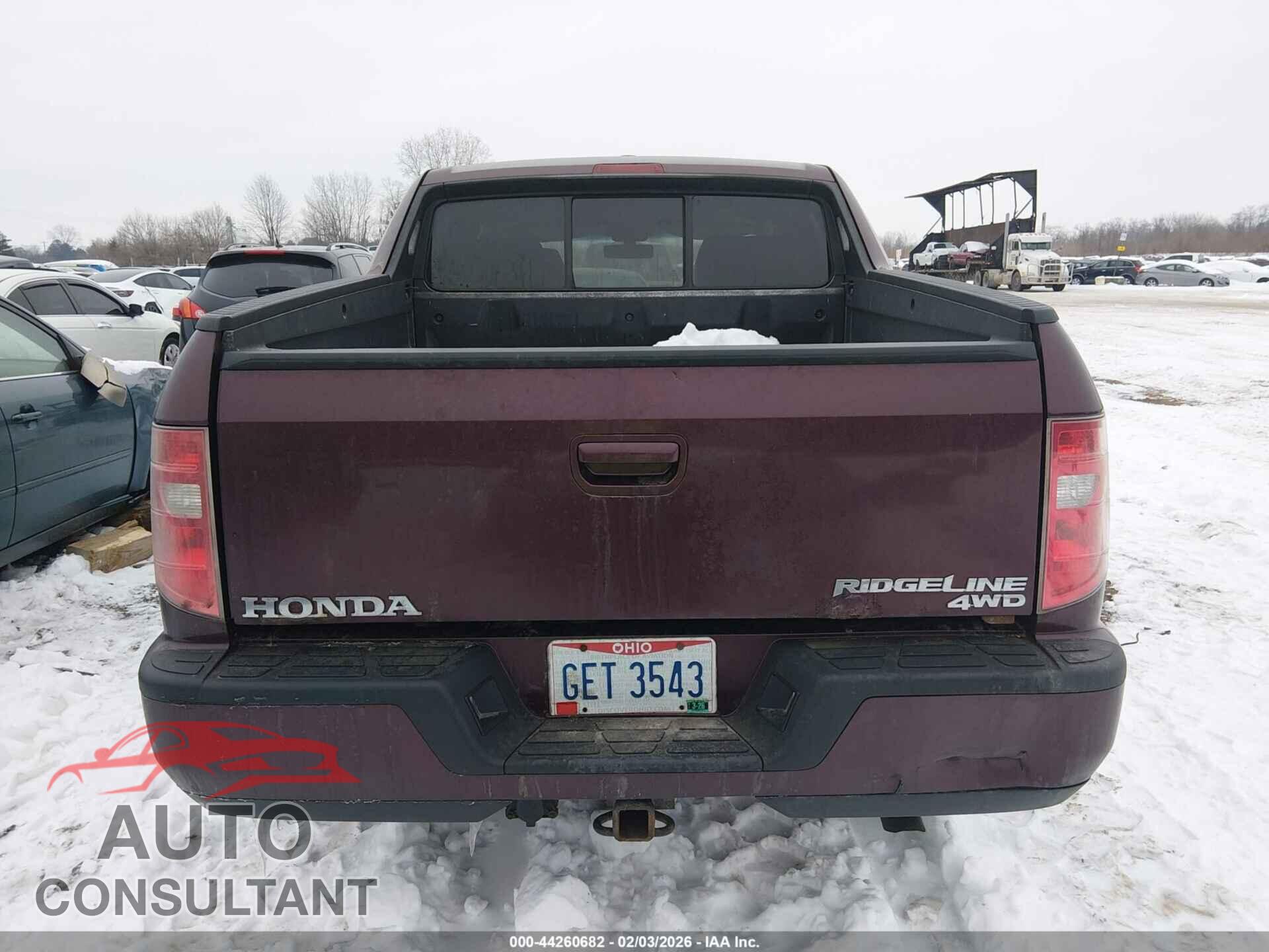 HONDA RIDGELINE 2011 - 5FPYK1F53BB006084
