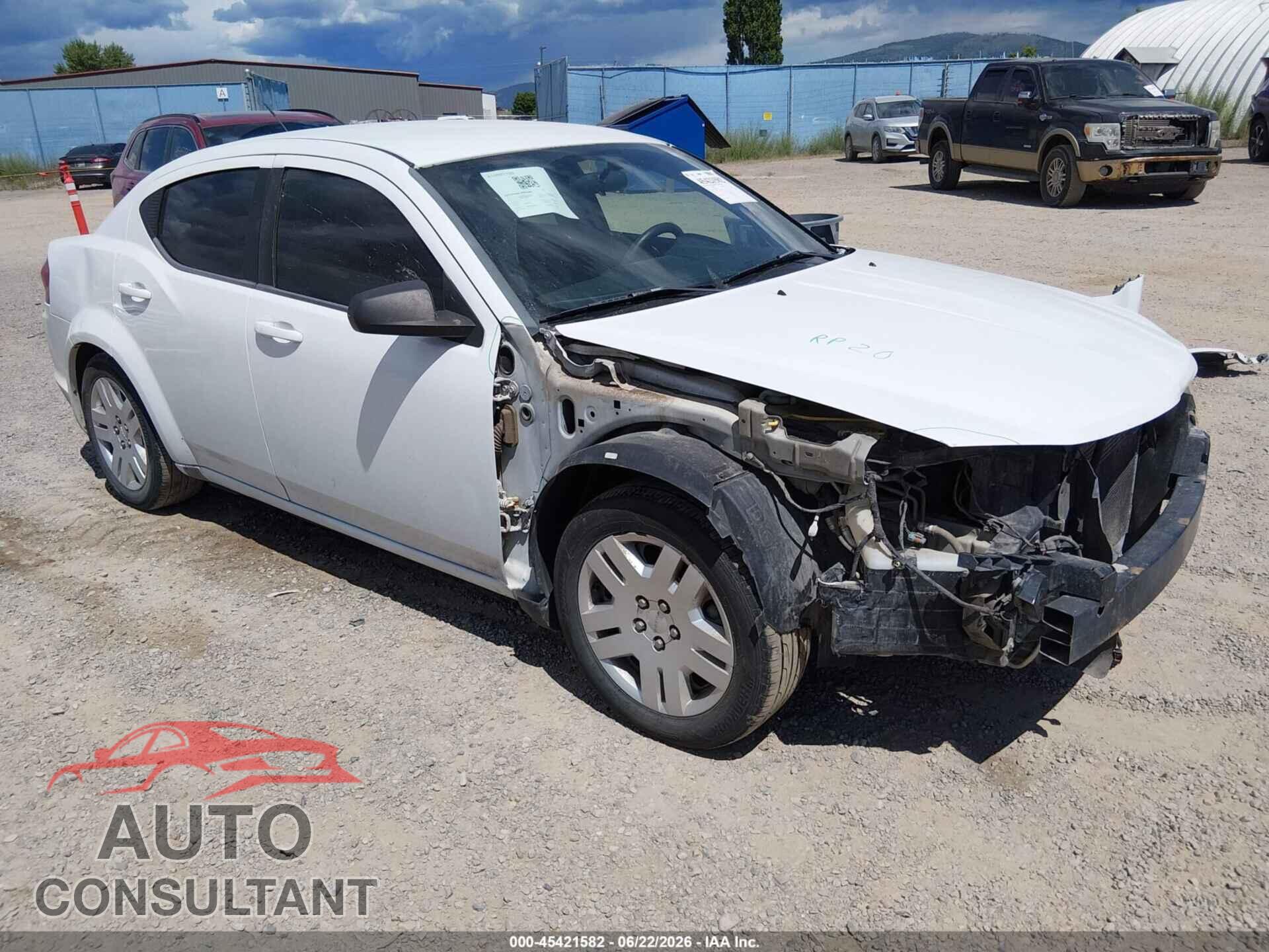 DODGE AVENGER 2013 - 1C3CDZAB8DN530929