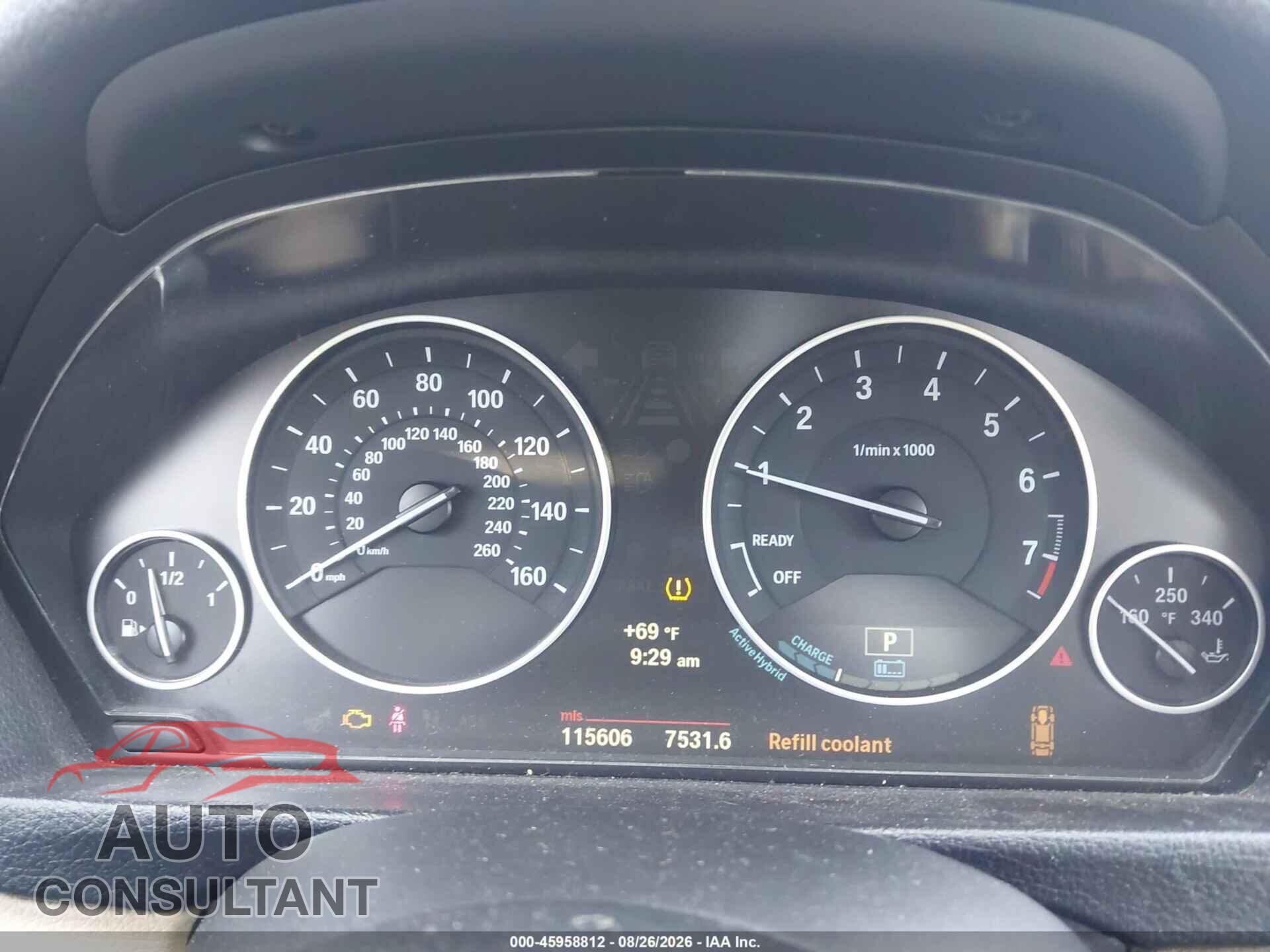 BMW ACTIVEHYBRID 3 2013 - WBA3F9C56DF145261