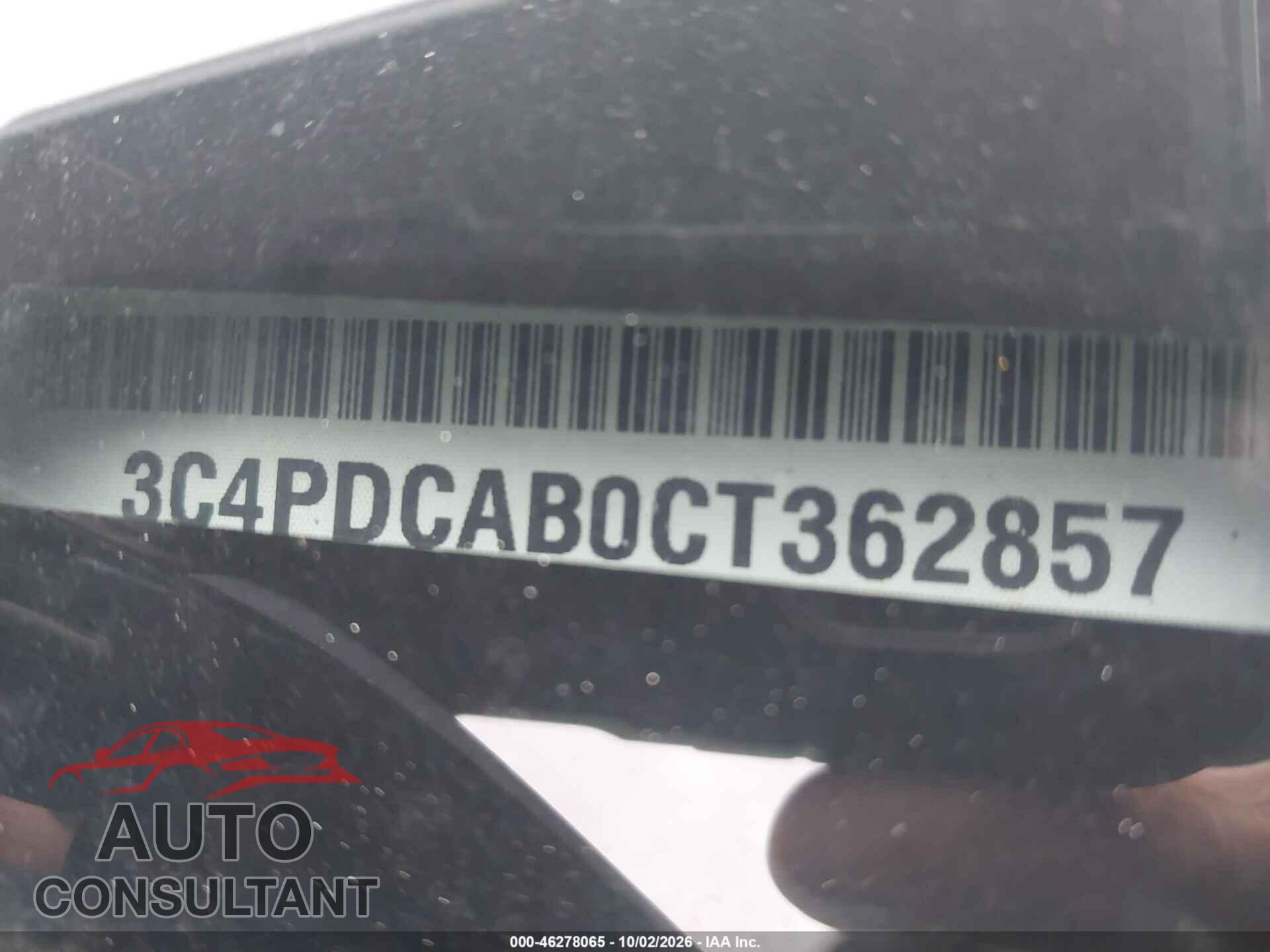 DODGE JOURNEY 2012 - 3C4PDCAB0CT362857