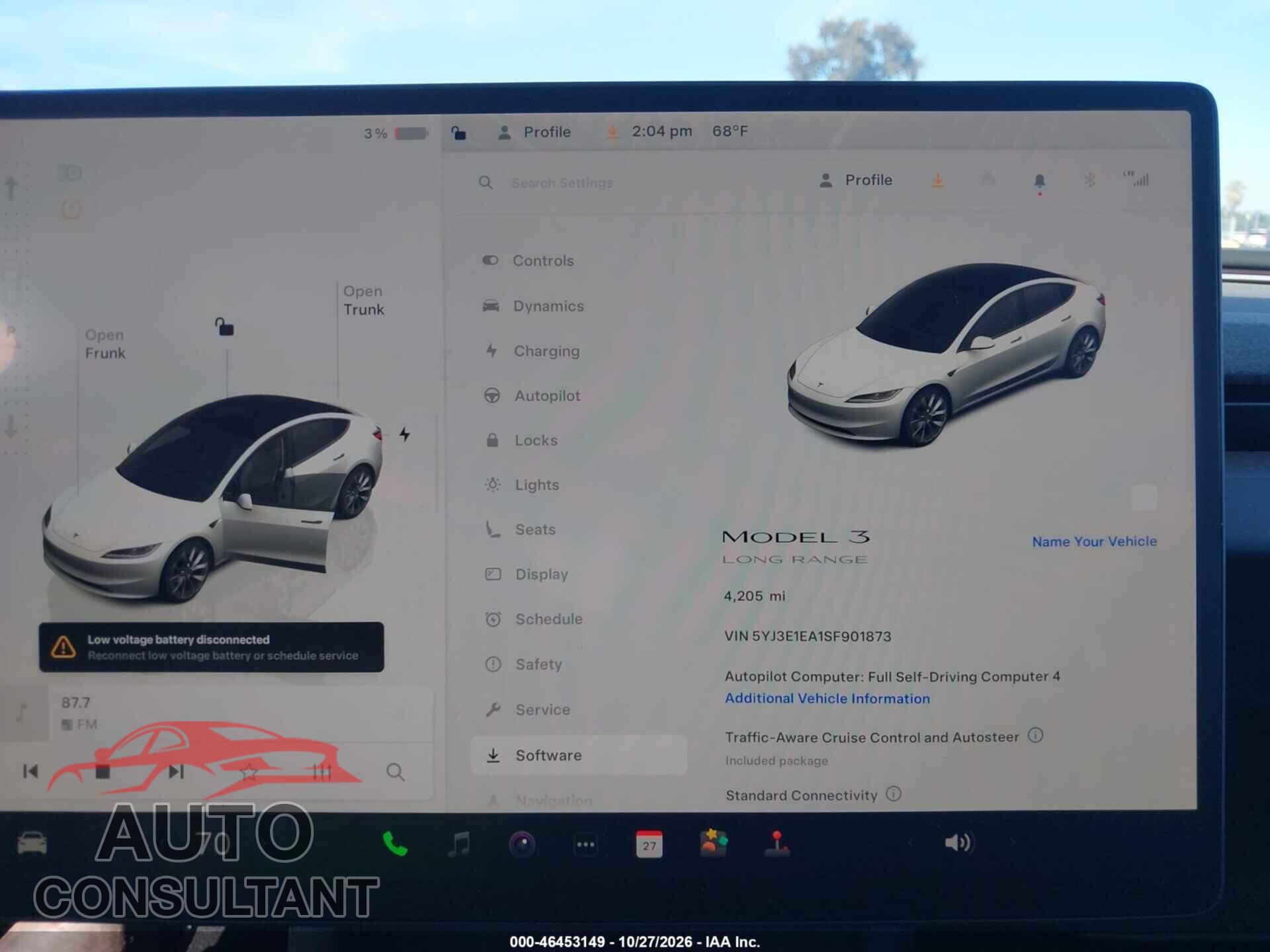 TESLA MODEL 3 2025 - 5YJ3E1EA1SF901873