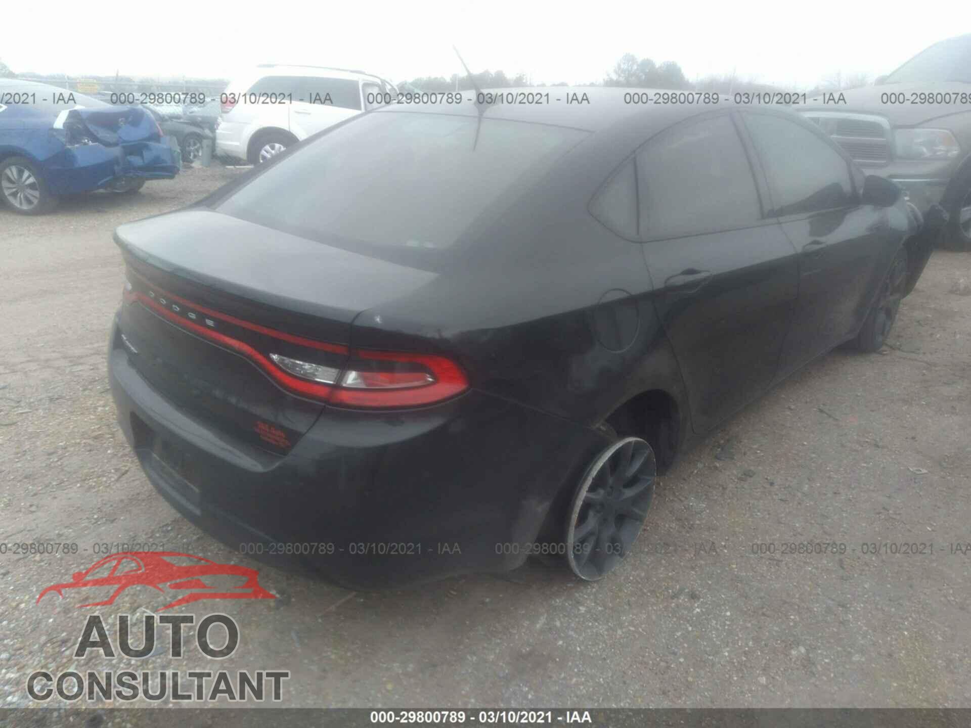 DODGE DART 2016 - 1C3CDFAA2GD728650