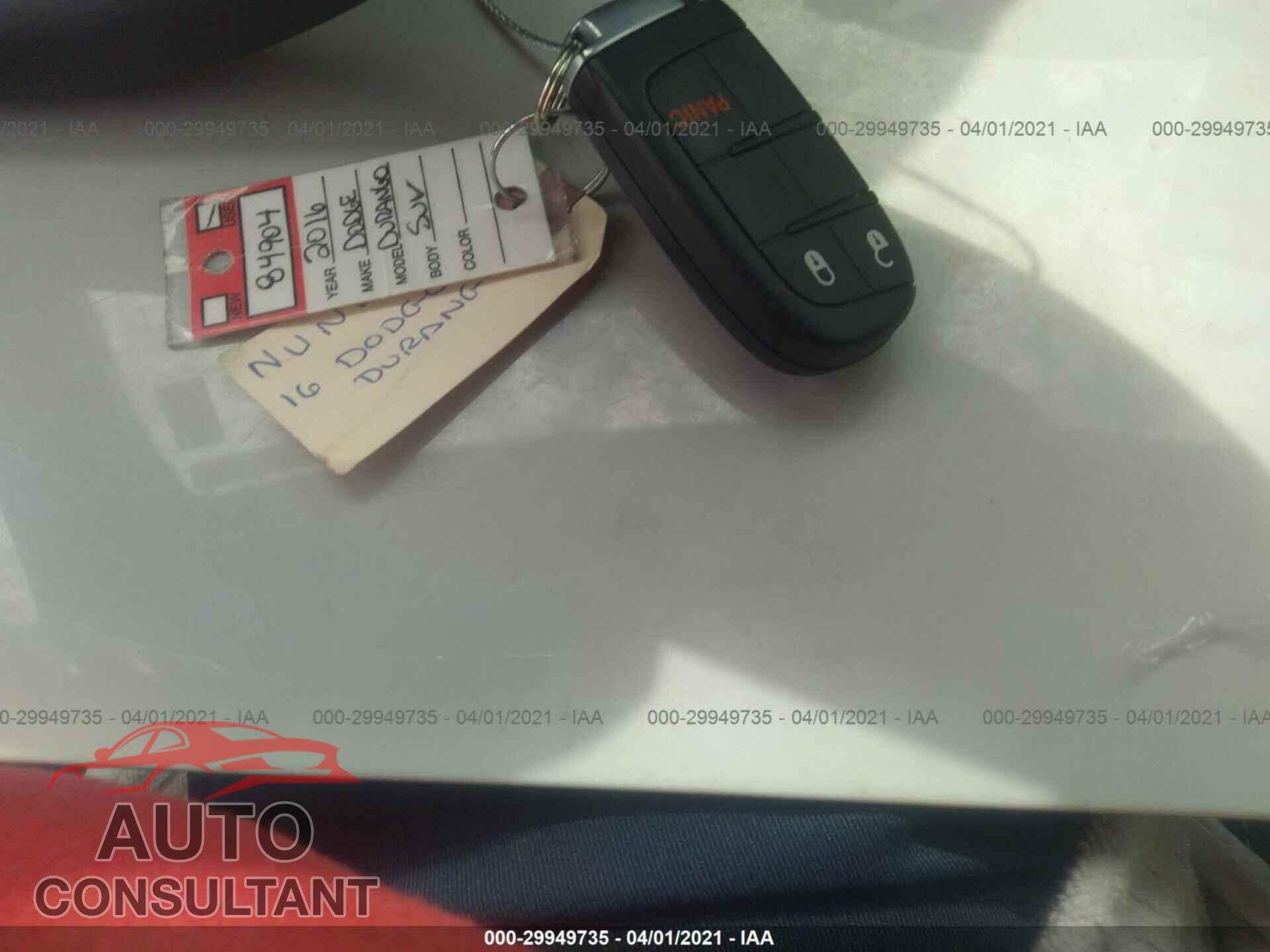 DODGE DURANGO 2016 - 1C4RDJAG9GC484904