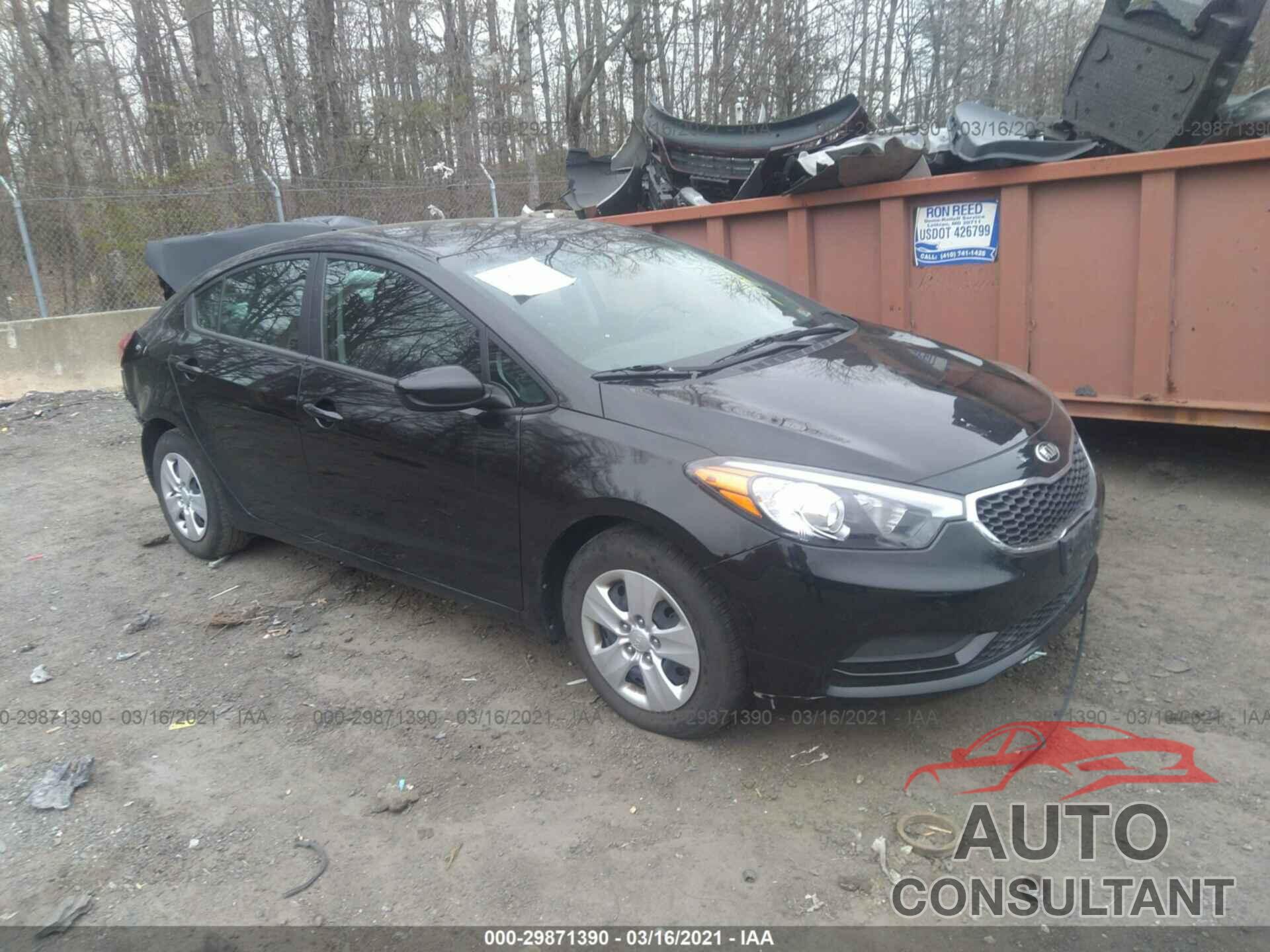 KIA FORTE 2016 - KNAFK4A68G5445210