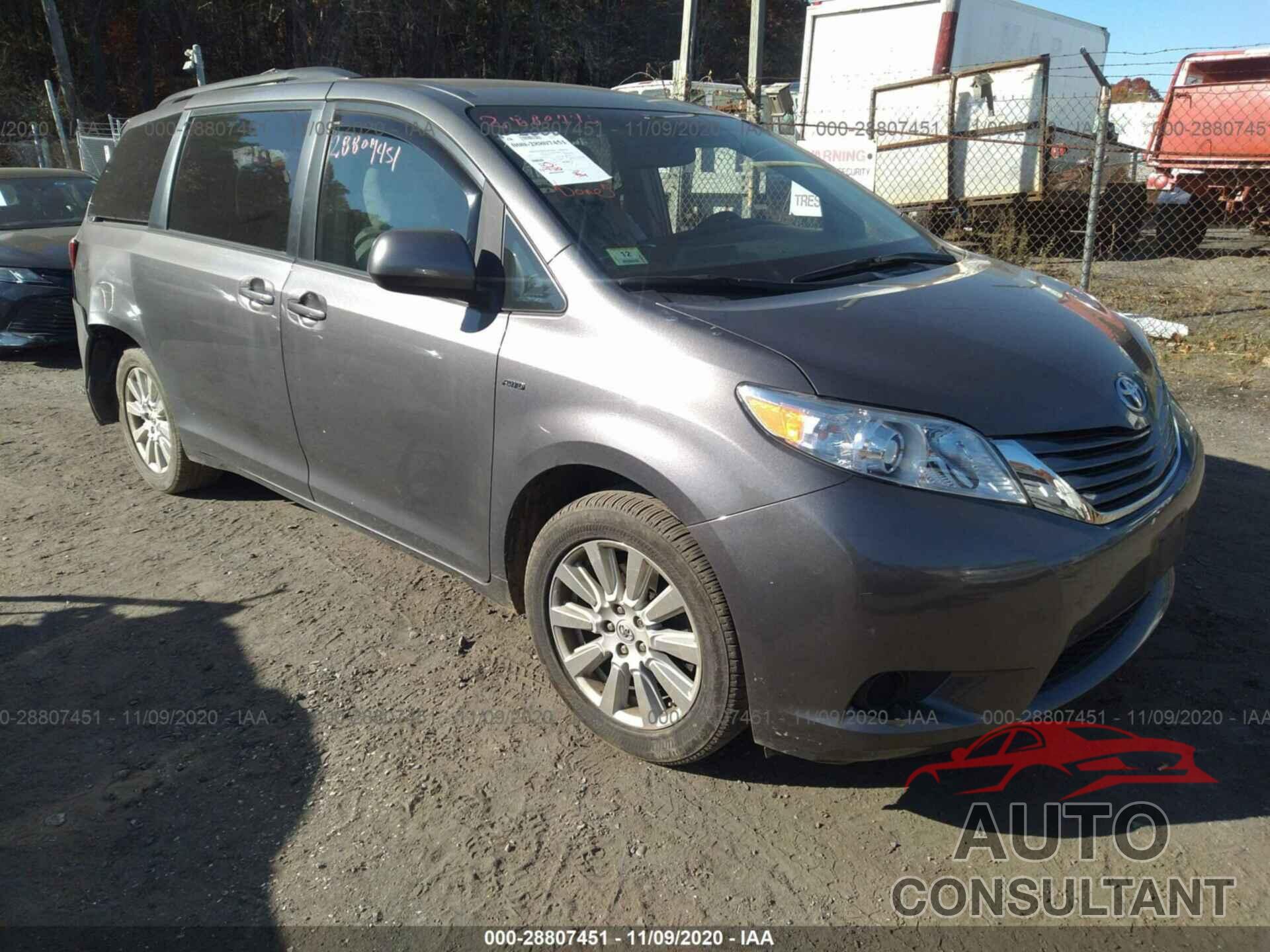 TOYOTA SIENNA 2017 - 5TDJZ3DC4HS153974