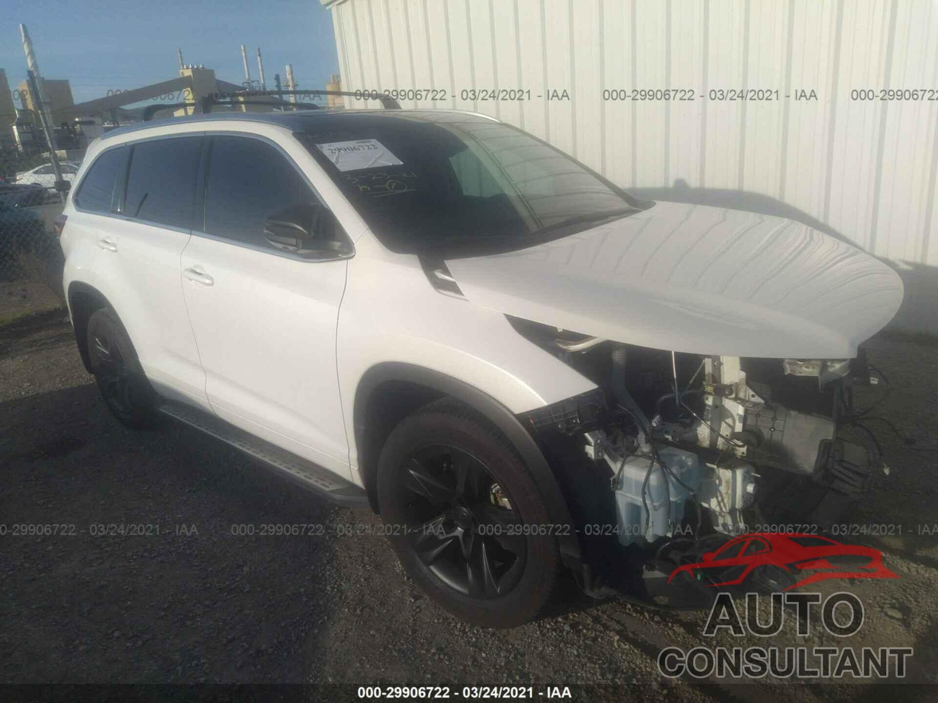 TOYOTA HIGHLANDER 2017 - 5TDDZRFH8HS475669