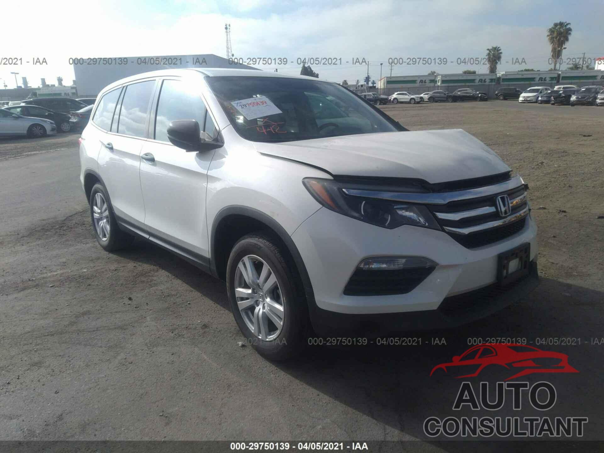 HONDA PILOT 2017 - 5FNYF5H10HB006521