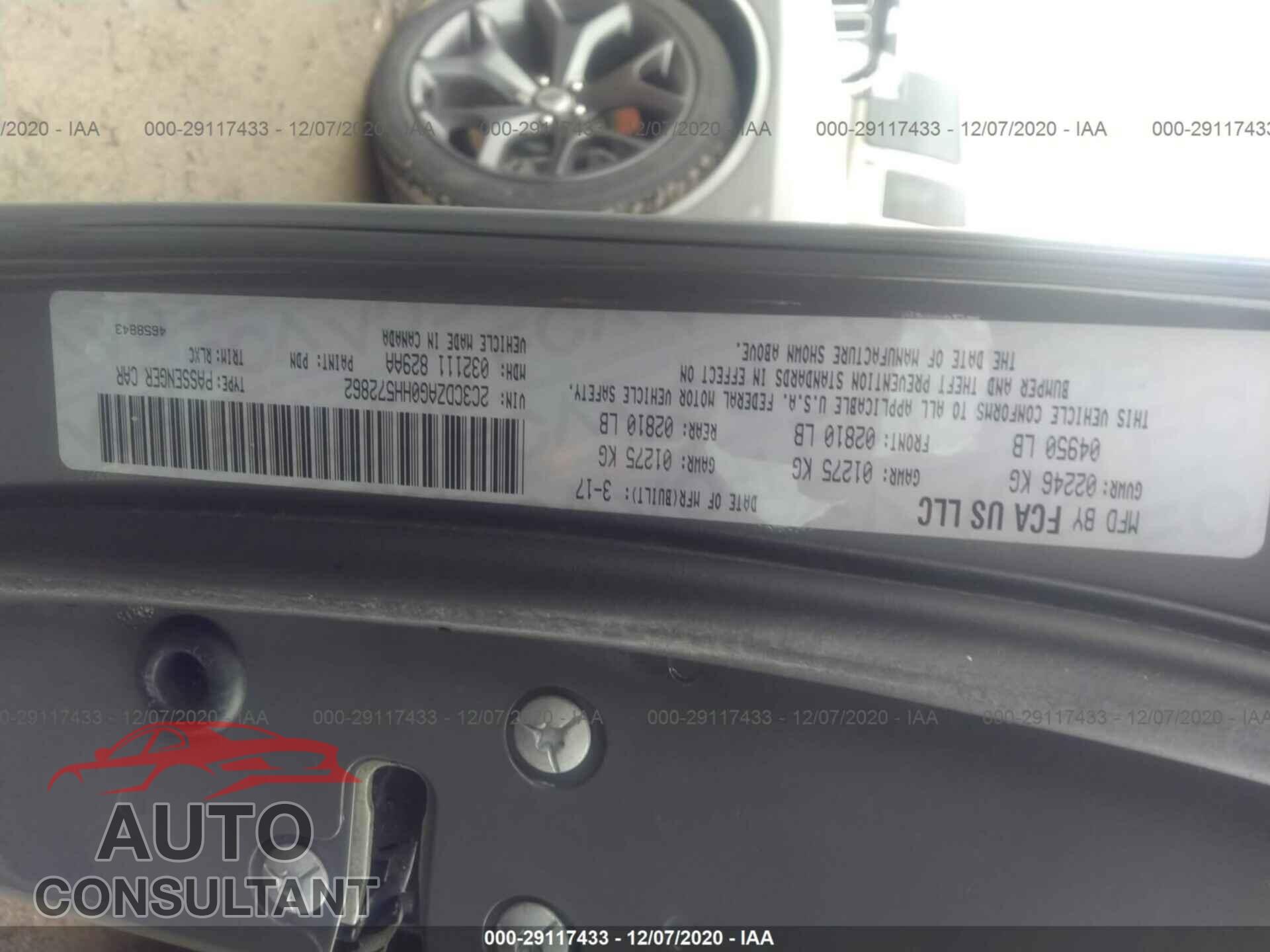 DODGE CHALLENGER 2017 - 2C3CDZAG0HH572862