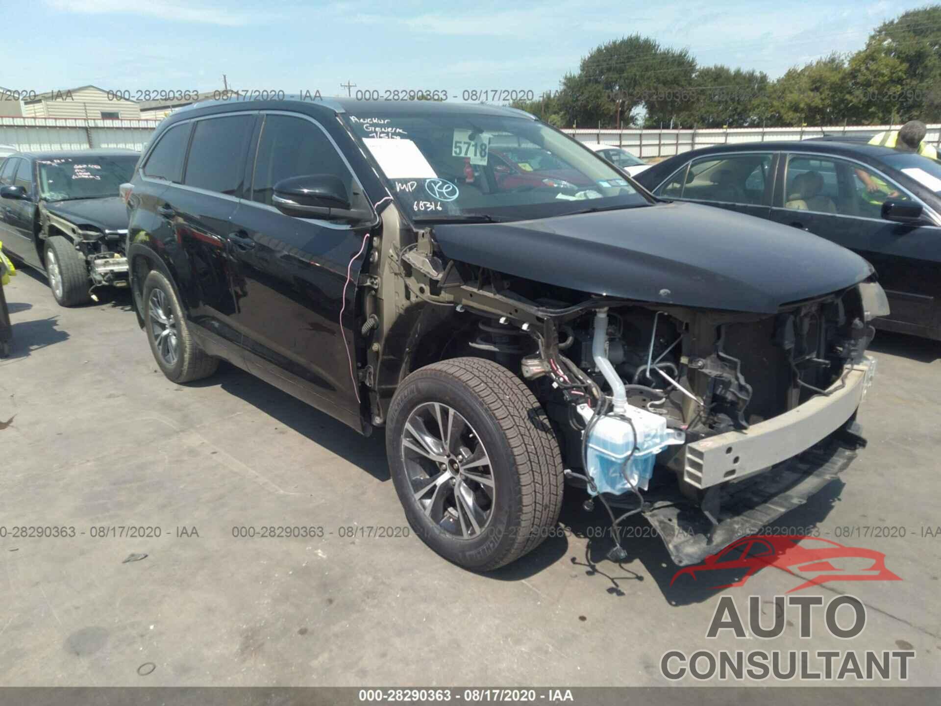 TOYOTA HIGHLANDER 2016 - 5TDJKRFH6GS243884