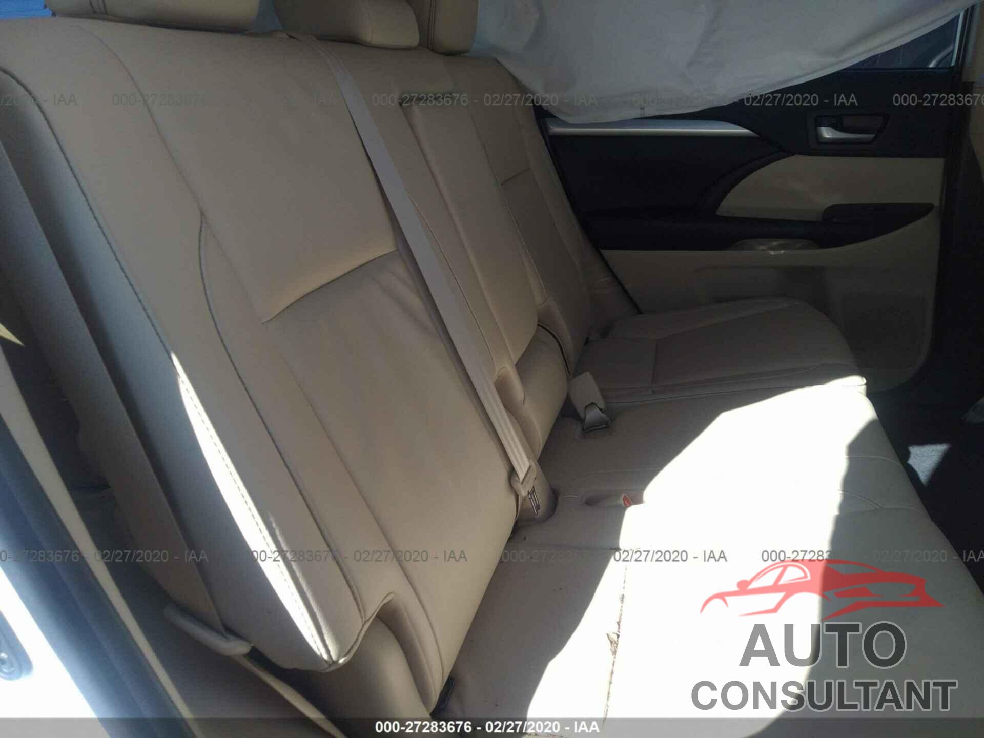 TOYOTA HIGHLANDER 2019 - 5TDJZRFH3KS586401