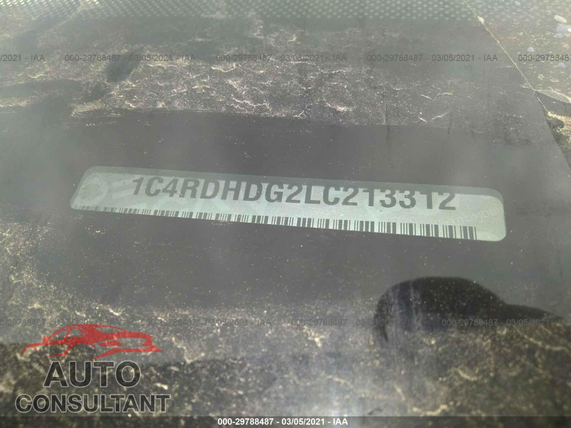 DODGE DURANGO 2020 - 1C4RDHDG2LC213312