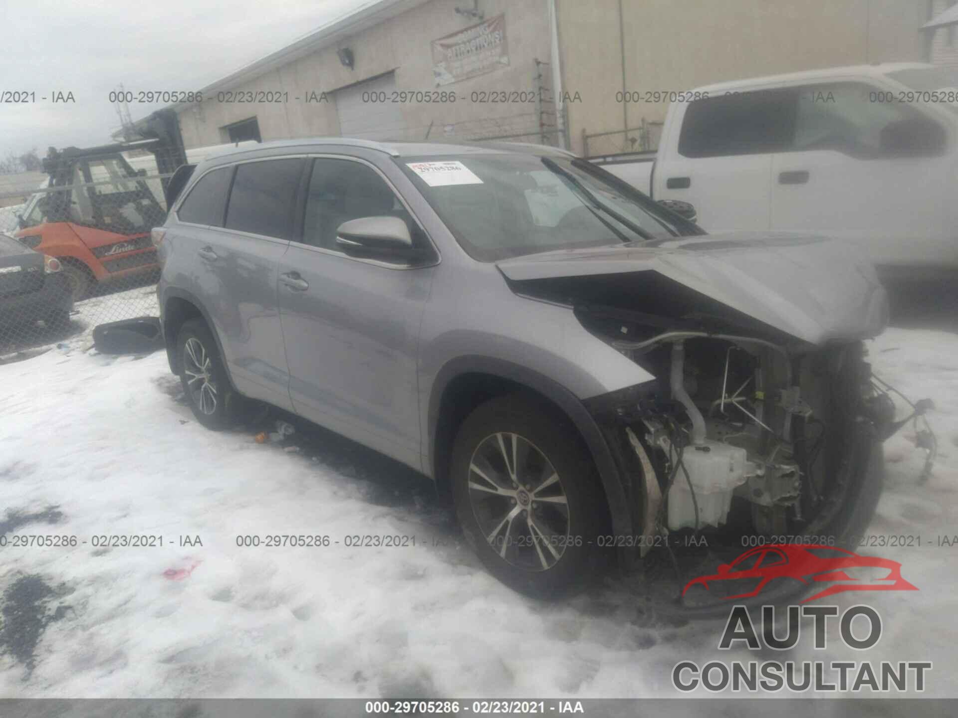 TOYOTA HIGHLANDER 2016 - 5TDJKRFH4GS238442