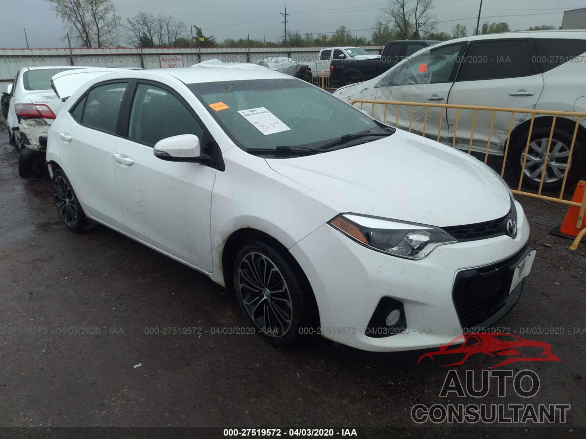 TOYOTA COROLLA 2016 - 2T1BURHEXGC664324