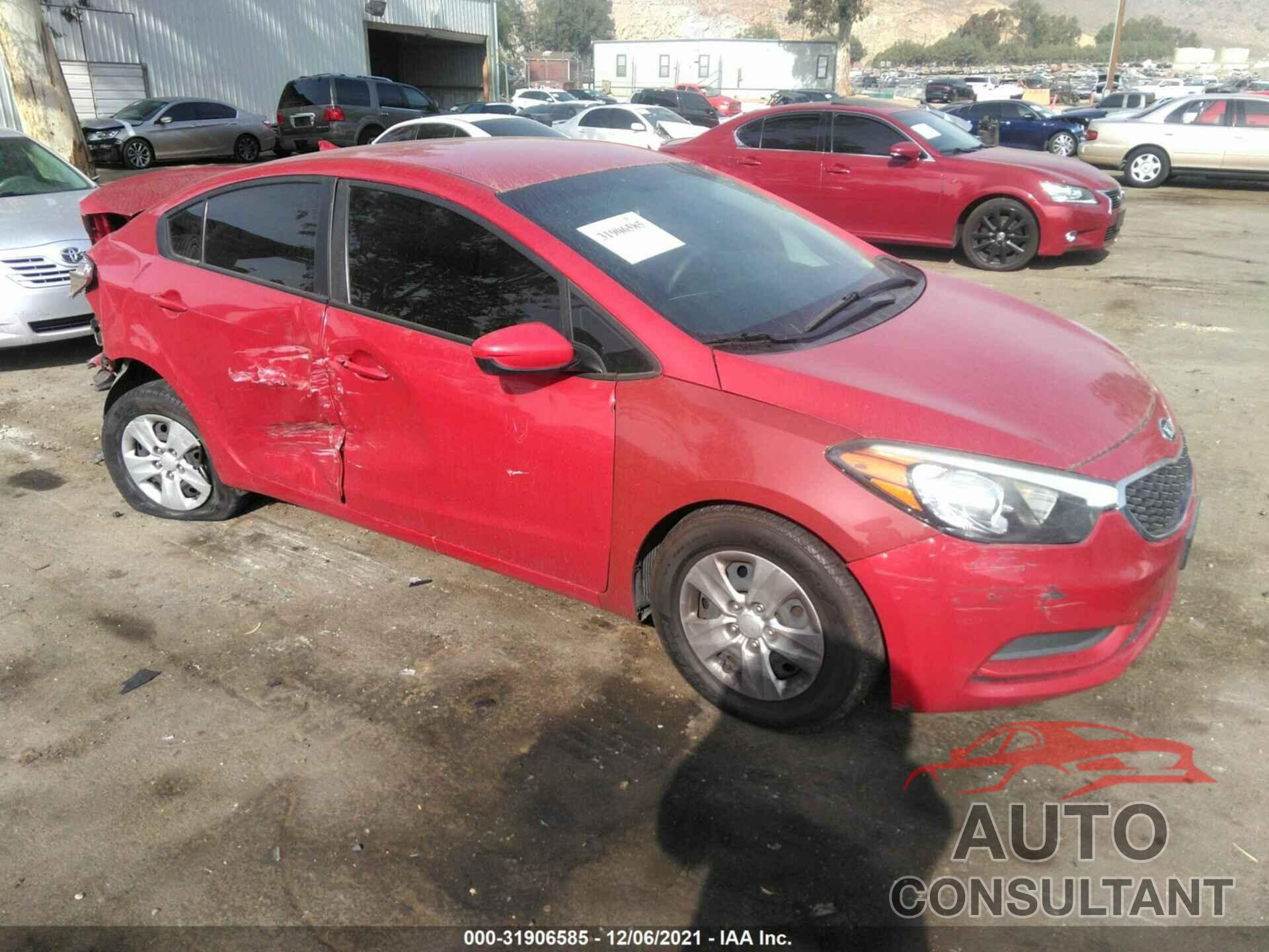 KIA FORTE 2016 - KNAFK4A68G5509147