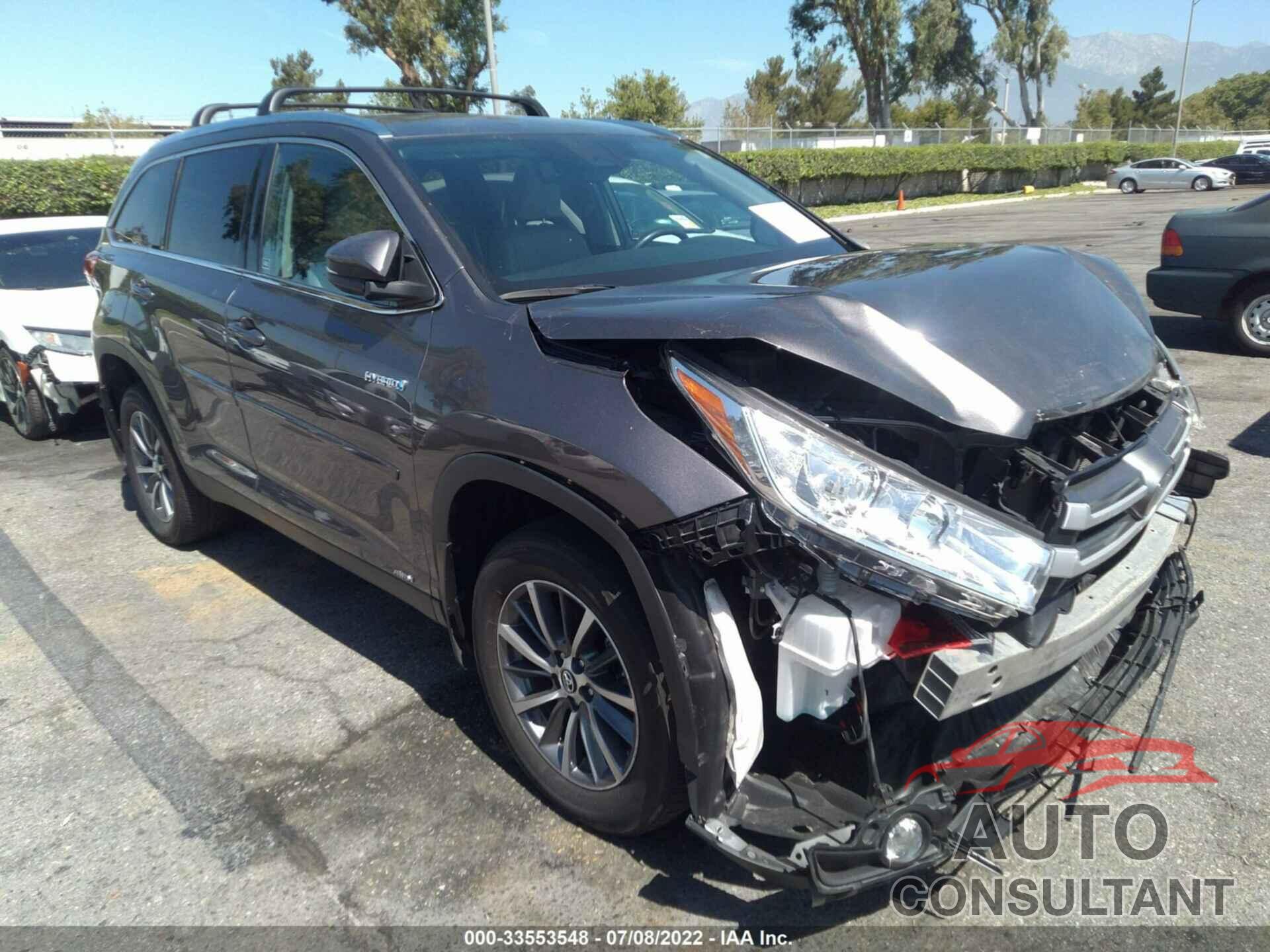 TOYOTA HIGHLANDER 2019 - 5TDJGRFHXKS075550