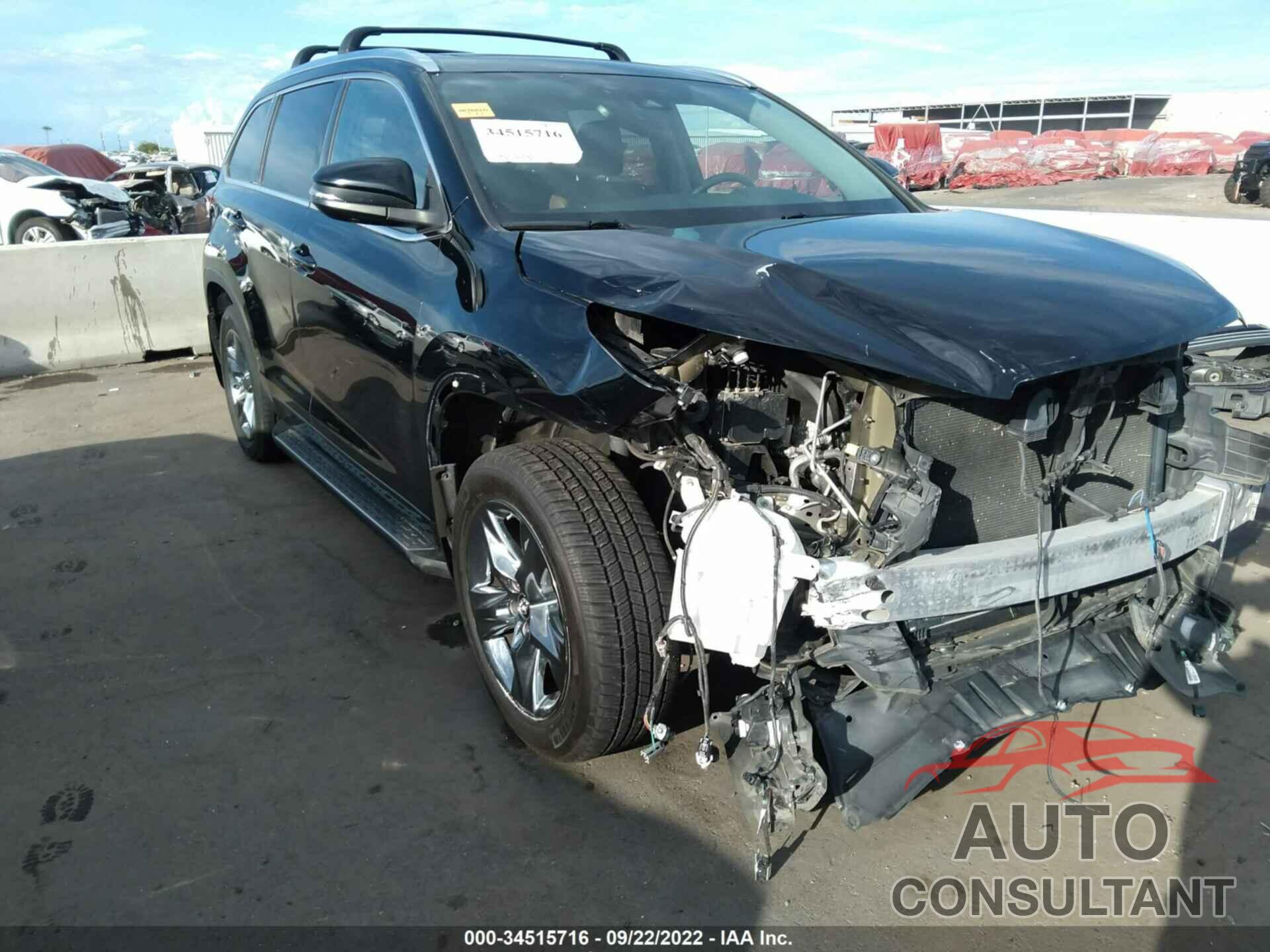 TOYOTA HIGHLANDER 2017 - 5TDDZRFH0HS433934