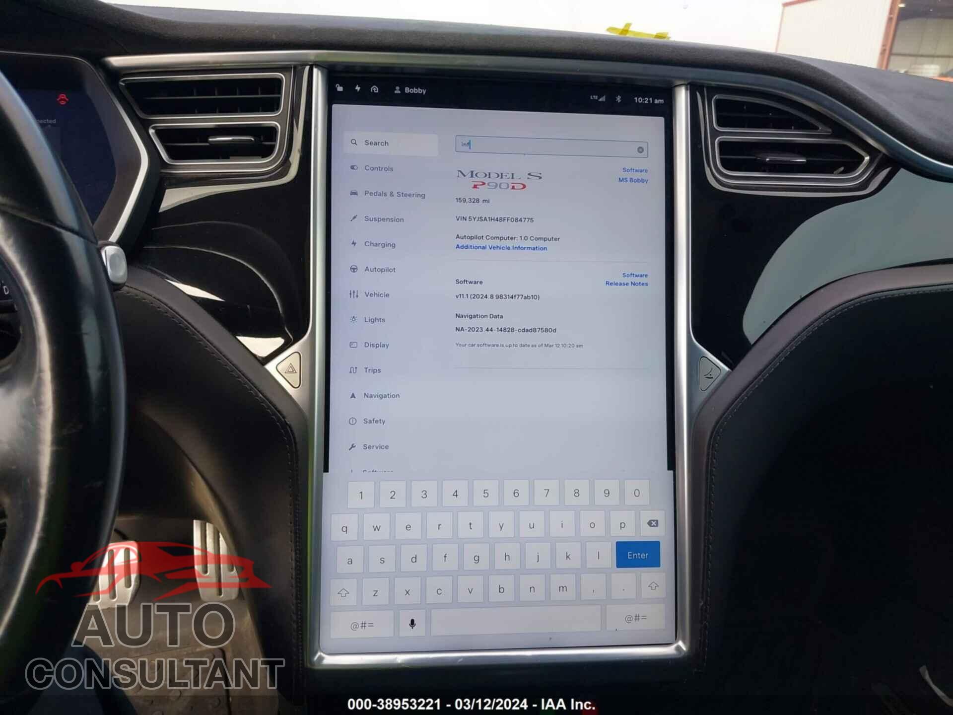 TESLA MODEL S 2015 - 5YJSA1H48FF084775