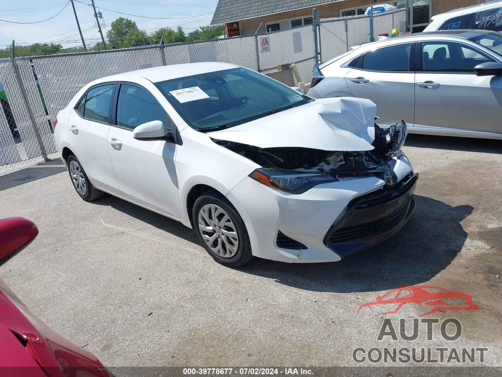 TOYOTA COROLLA 2019 - 2T1BURHE9KC152093