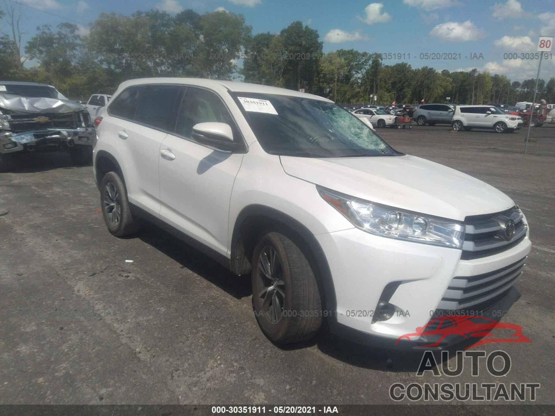 TOYOTA HIGHLANDER 2019 - 5TDZZRFH9KS339581