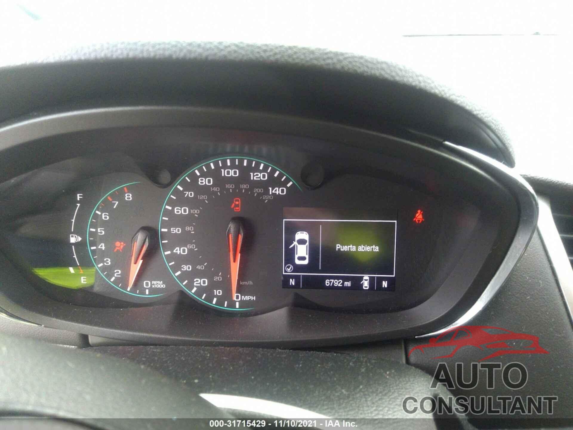 CHEVROLET TRAX 2020 - KL7CJKSB1LB087627