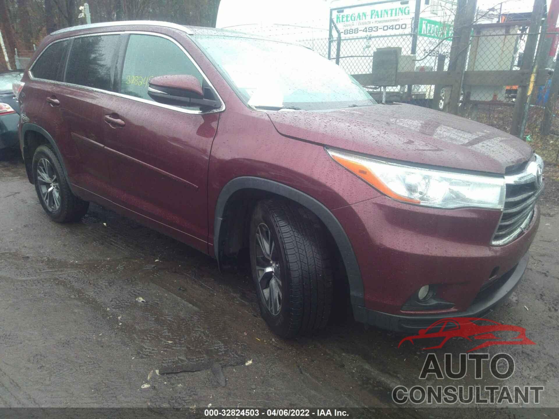 TOYOTA HIGHLANDER 2016 - 5TDJKRFH1GS313775