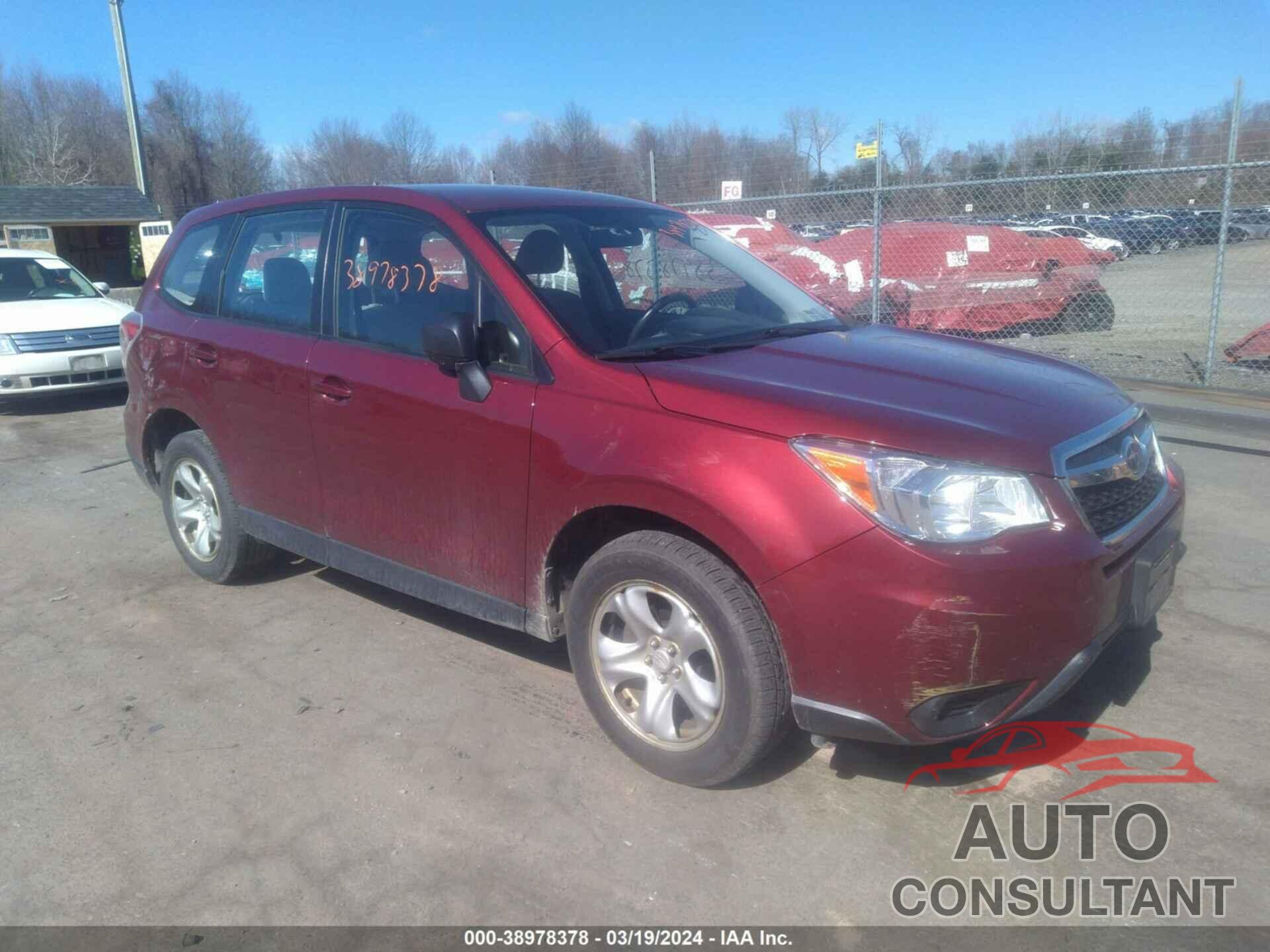 SUBARU FORESTER 2016 - JF2SJAACXUG492334